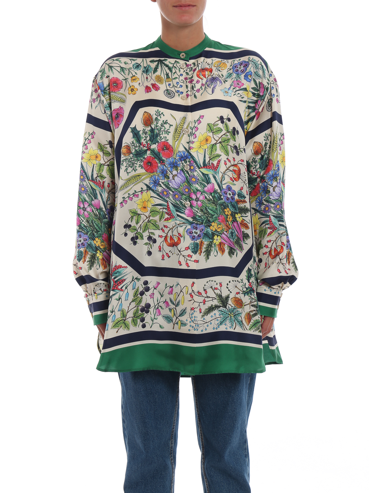 gucci floral print shirt