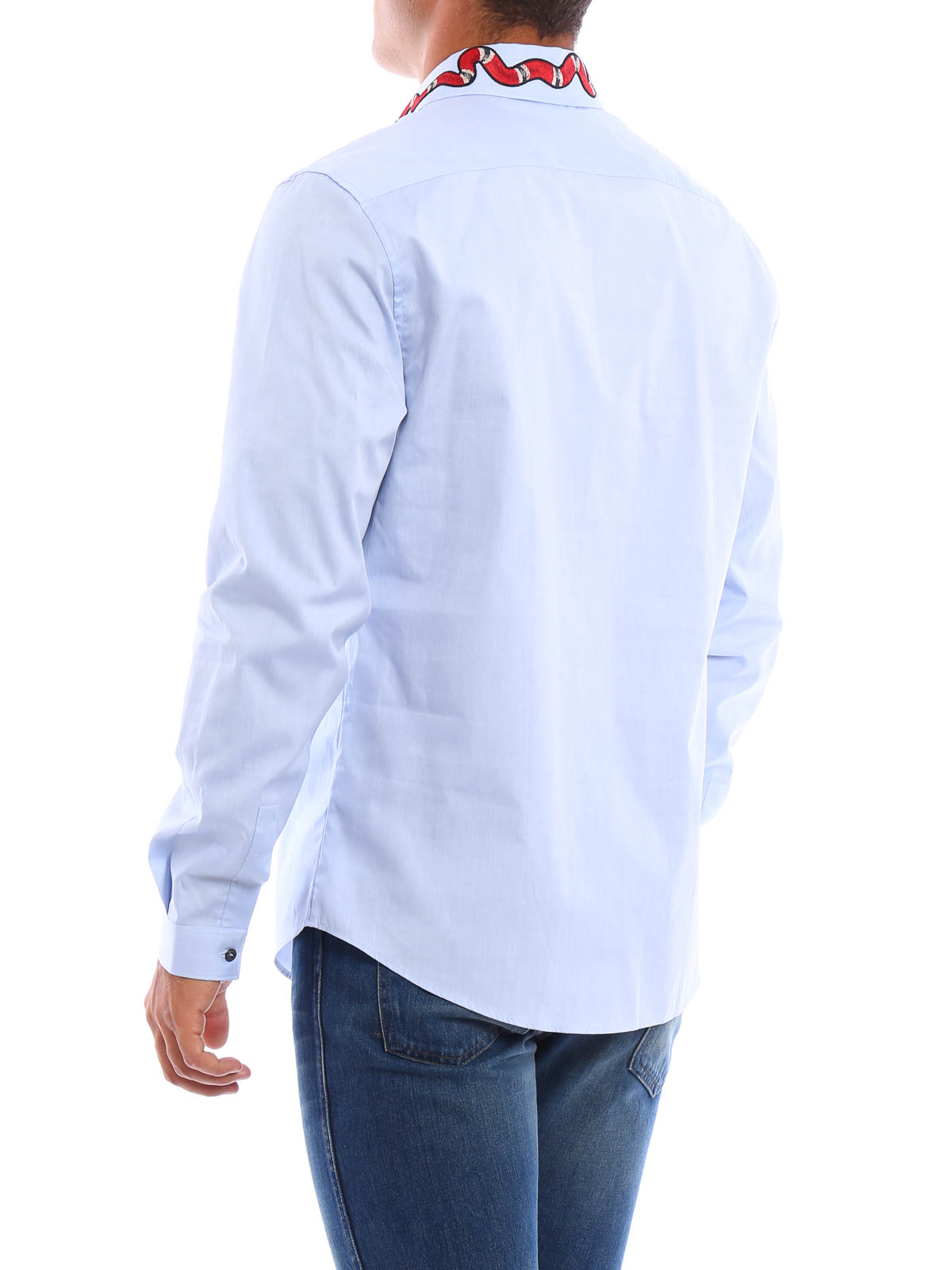 en templar Reacondicionamiento Camisas Gucci - Camisa Azul Claro Para Hombre - 433550Z38984850