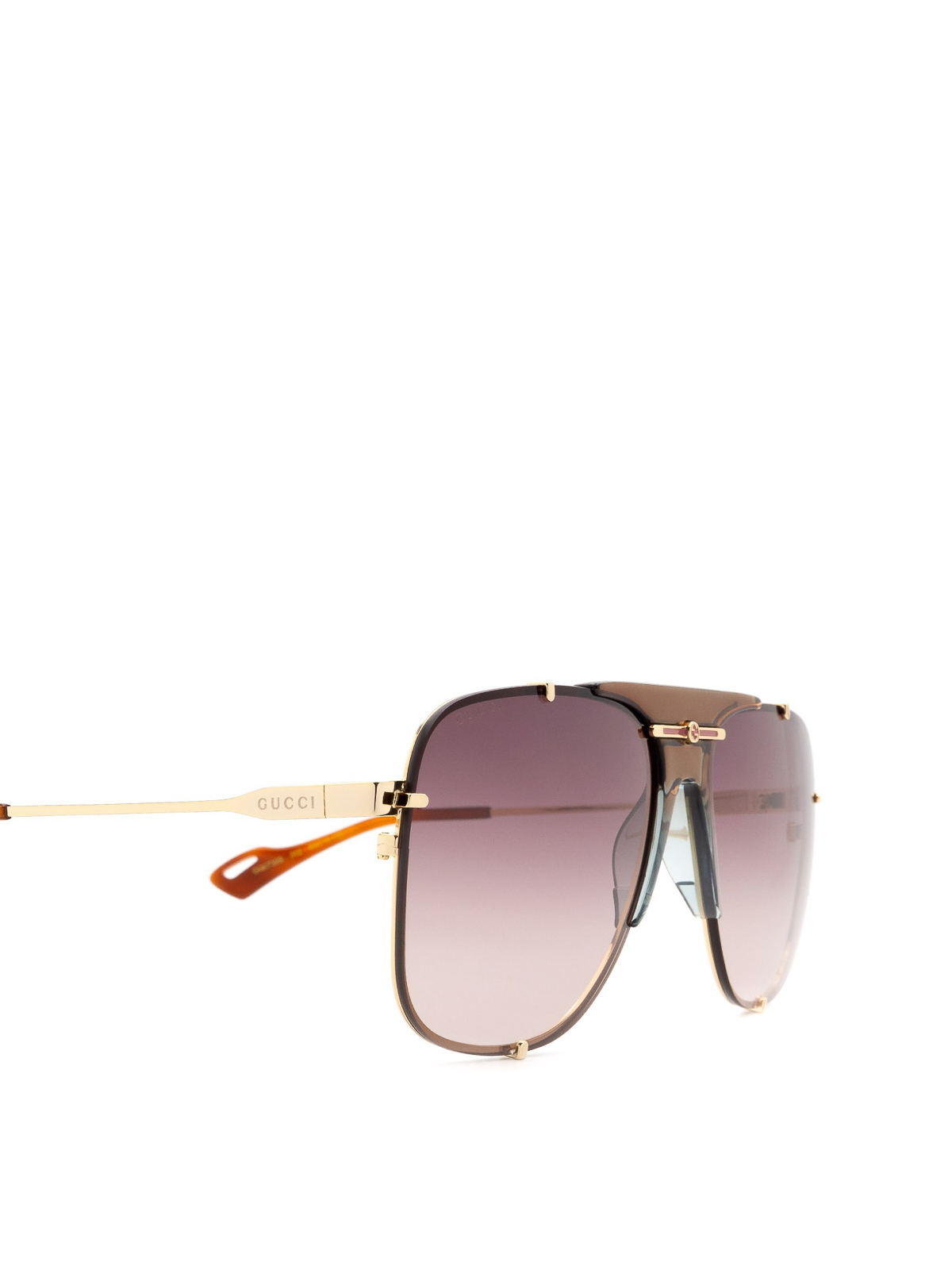 gucci brown aviator sunglasses