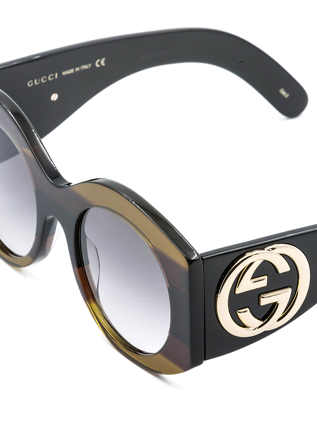 Sunglasses Gucci - Interlocking G round sunglasses - GG0177S3 | iKRIX.com