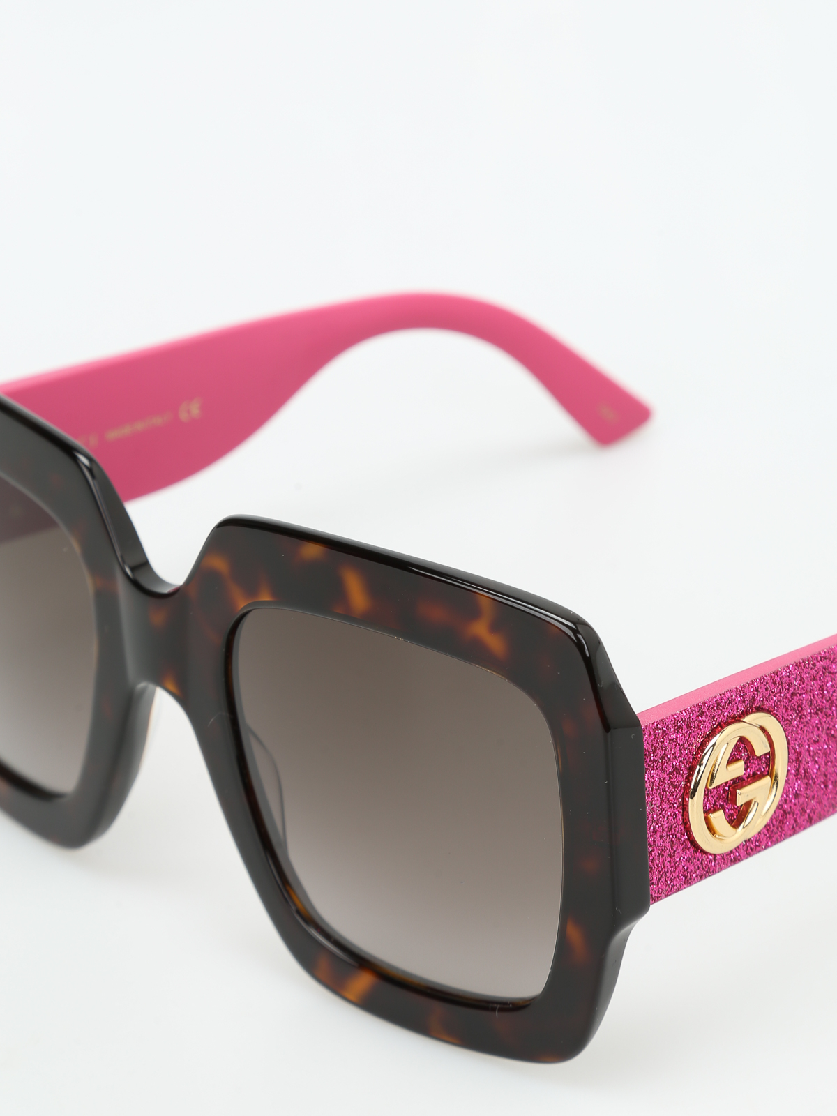 gucci square tortoise sunglasses