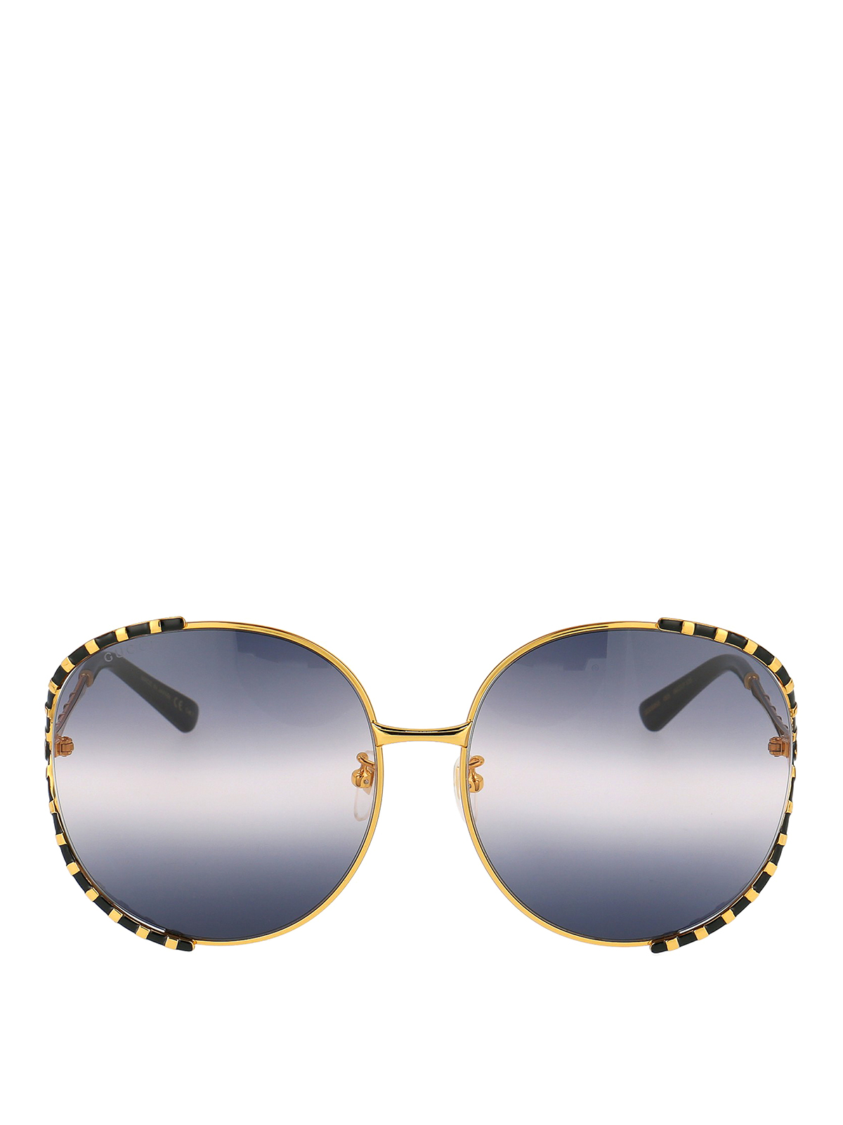 Sunglasses Gucci Two Tone Oversized Round Sunglasses Gg0595s005