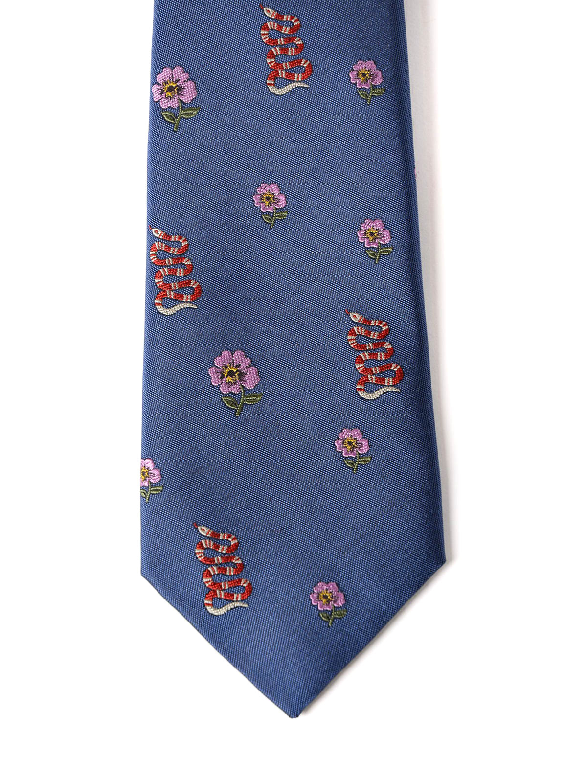 Skaldet Rengør soveværelset mærke Ties & bow ties Gucci - Flower and snake pattern silk tie - 4956884E0024800