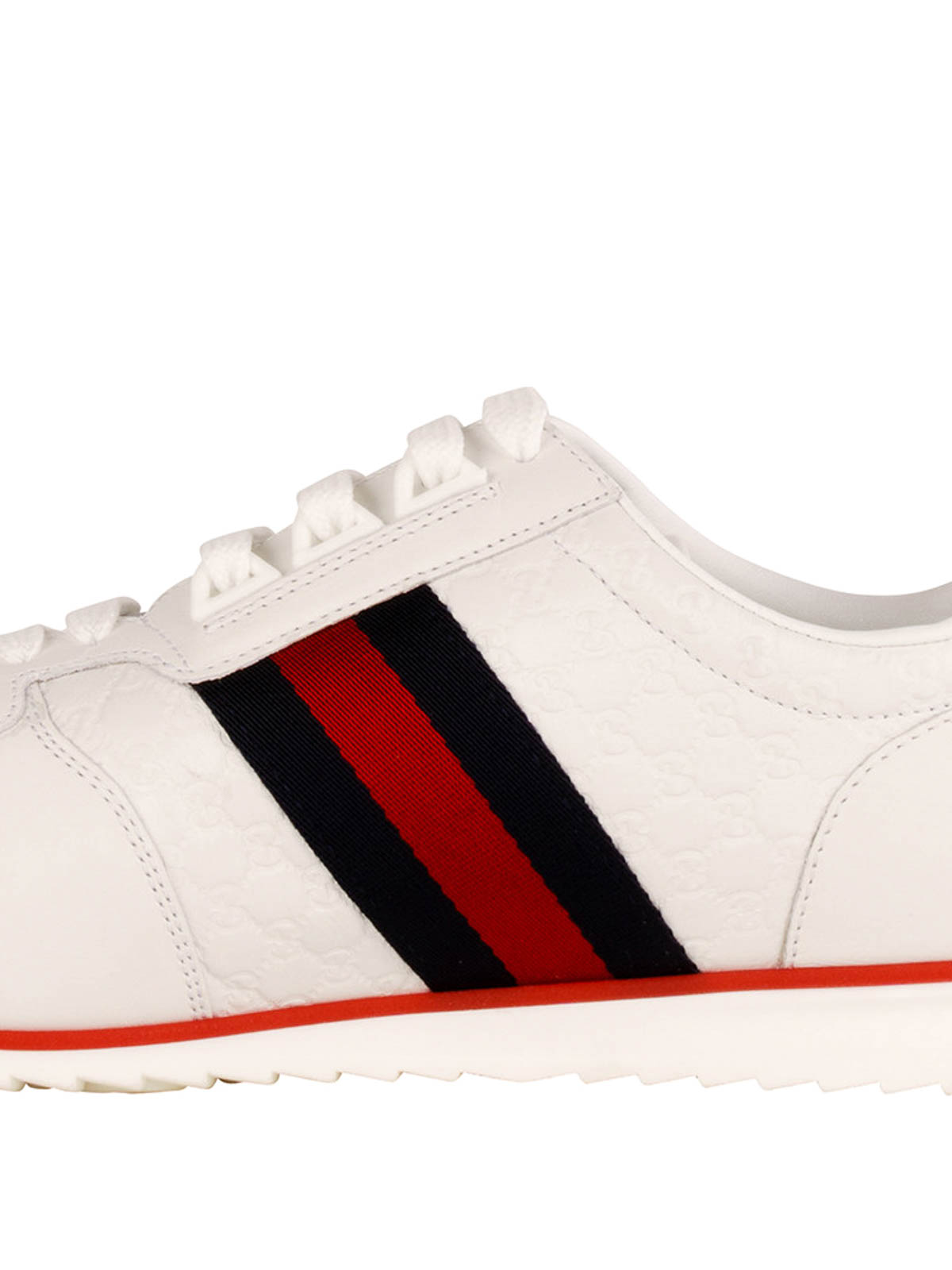Gucci - Leather web sneakers - trainers 