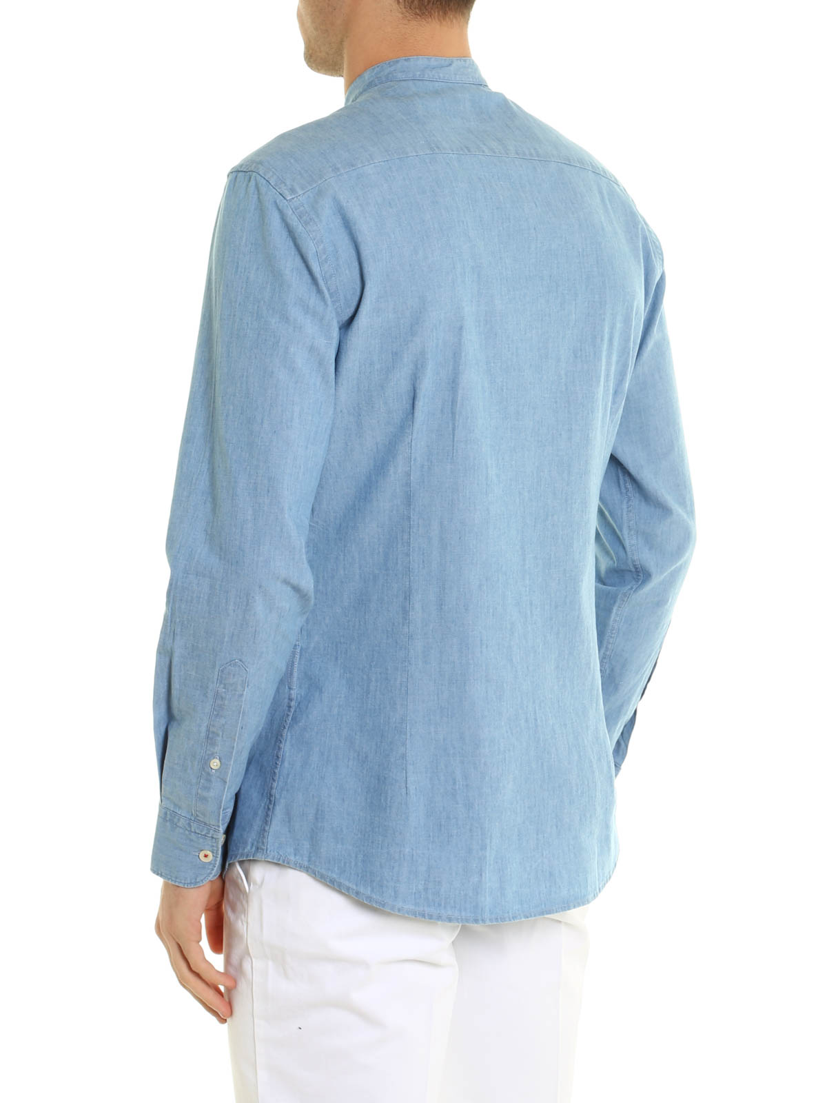 hackett denim shirt