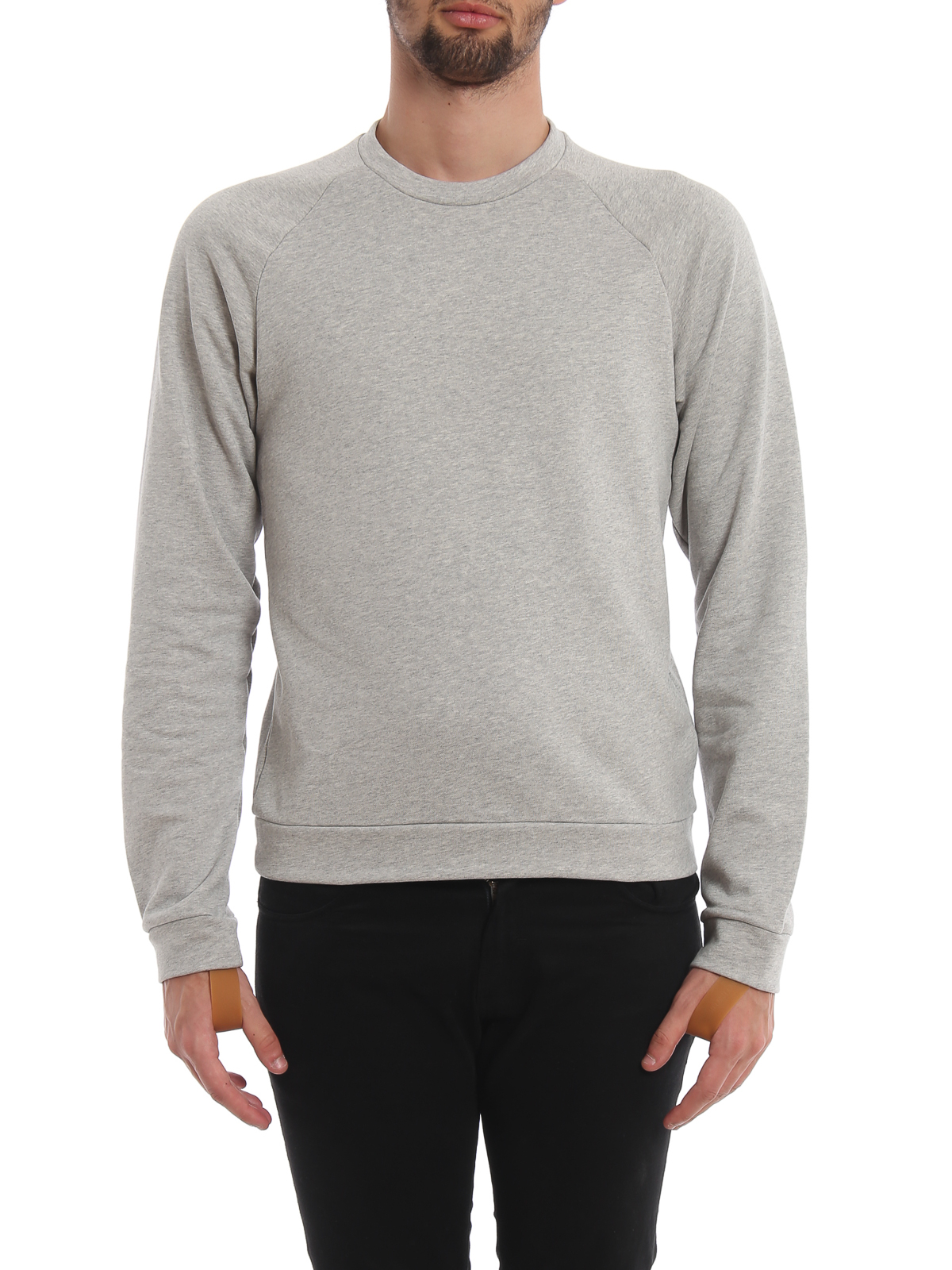 & Sweaters Lang - Sweatshirt with rubber cuff straps J04HM520B05LIGHT