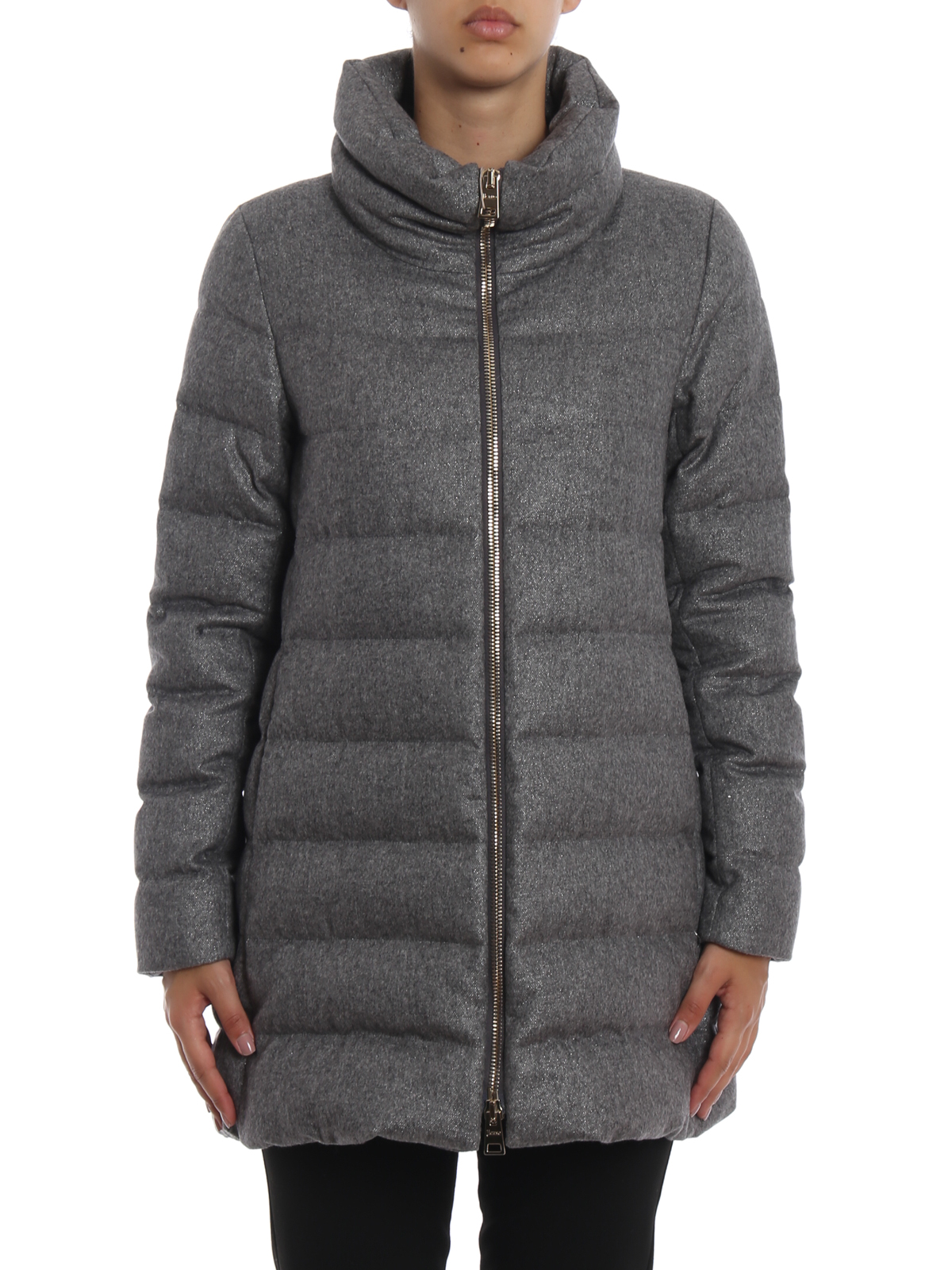 Padded coats Herno - Anti-drop cashmere and silk down coat