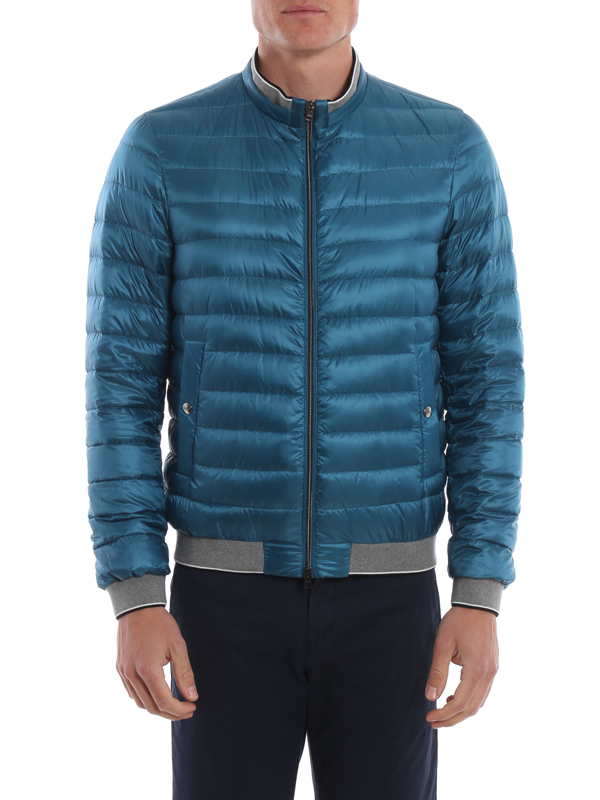 blue green bomber jacket