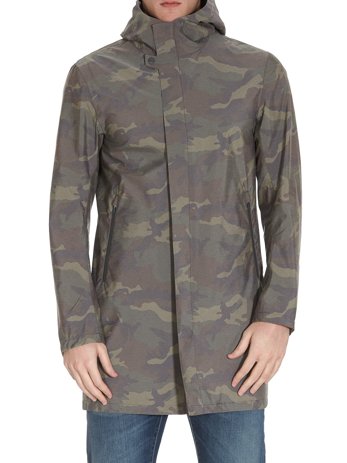 Short coats Herno - Laminar camouflage raincoat - PA017UL12213P7770