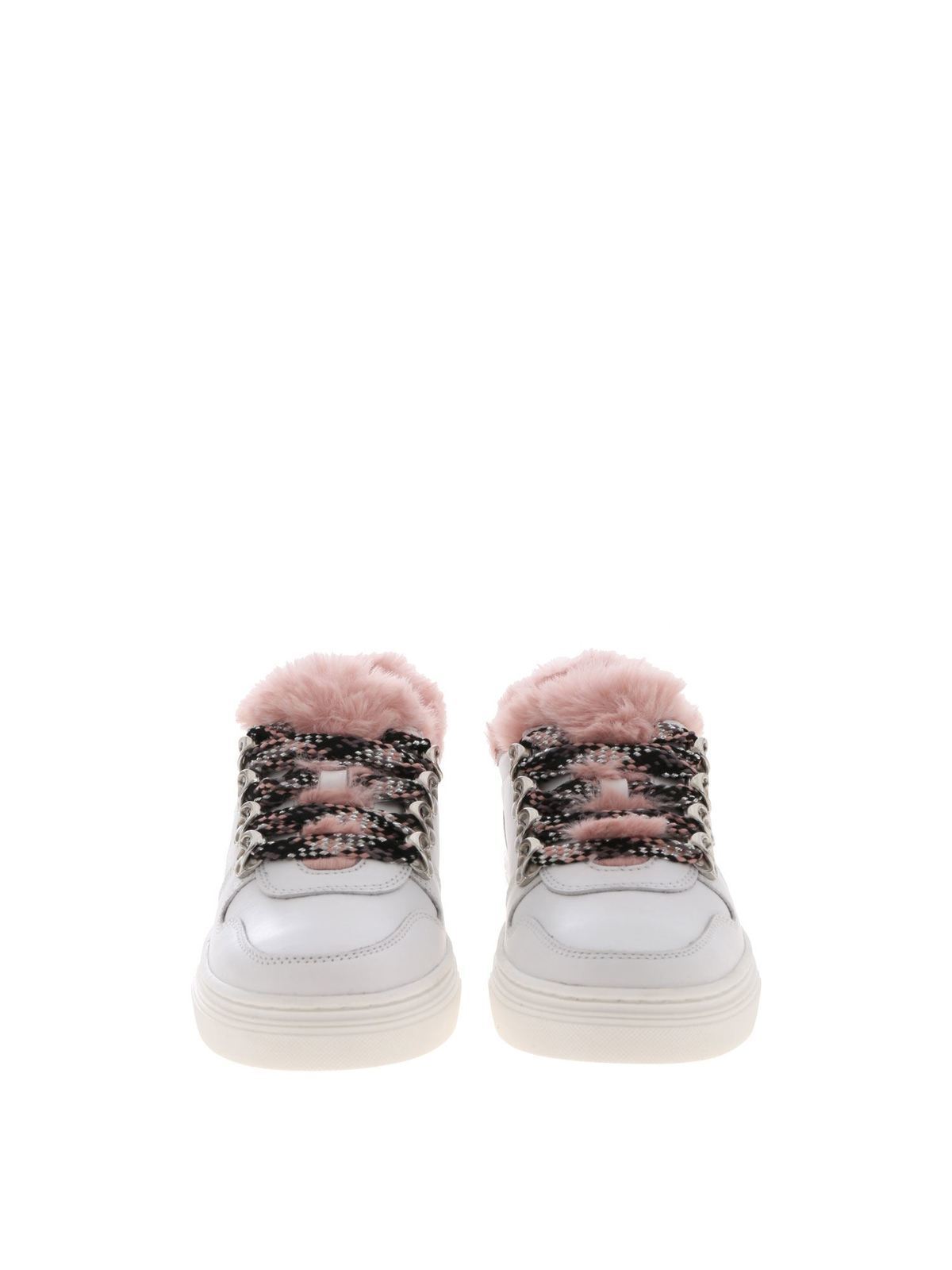 HOGAN JUNIOR Hogan Junior sneakers bambina interactive bianca in pelle  HXT0920O240OF80351K | ViaMonte Shop