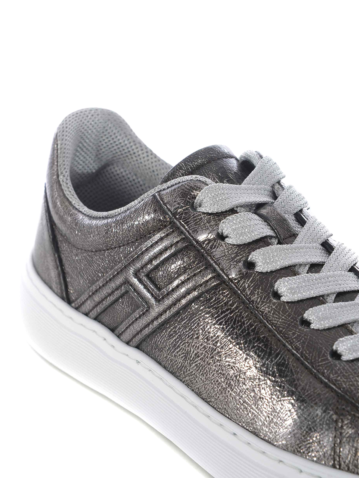gunmetal gray shoes on Hogan Gunmetal H365 Sneakers Trainers Hxw3650j971j73b205 Ikrix Com