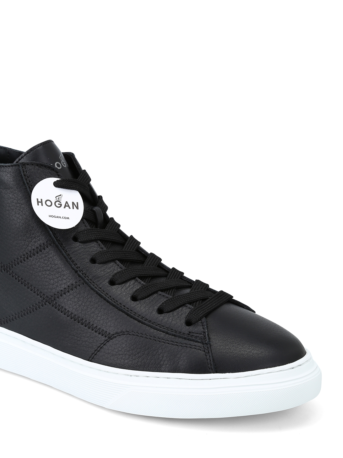 Trainers - H365 black leather hi-top sneakers - HXM3650K702I7M0XCG