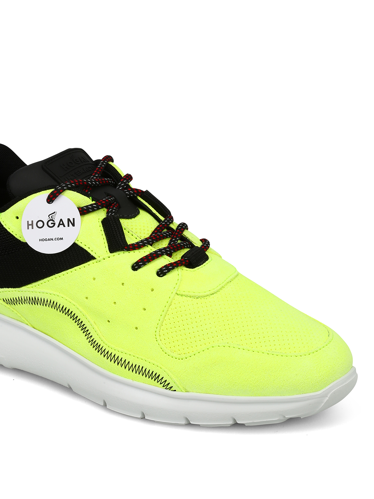 Trainers Hogan Interactive Fluorescent Suede Sneakers Hxm3710aq12jjk737m