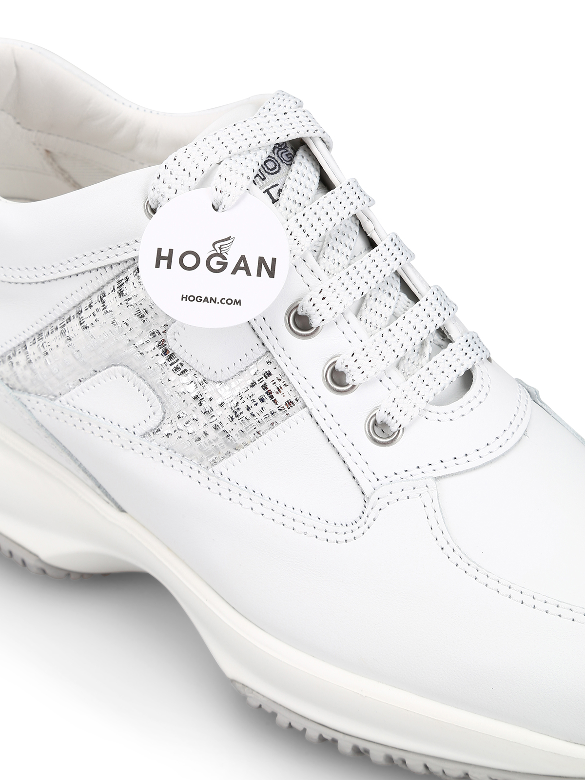 Hogan - Interactive bianche in pelle con H laminata - sneakers -  HXW00N0S361KJT0351