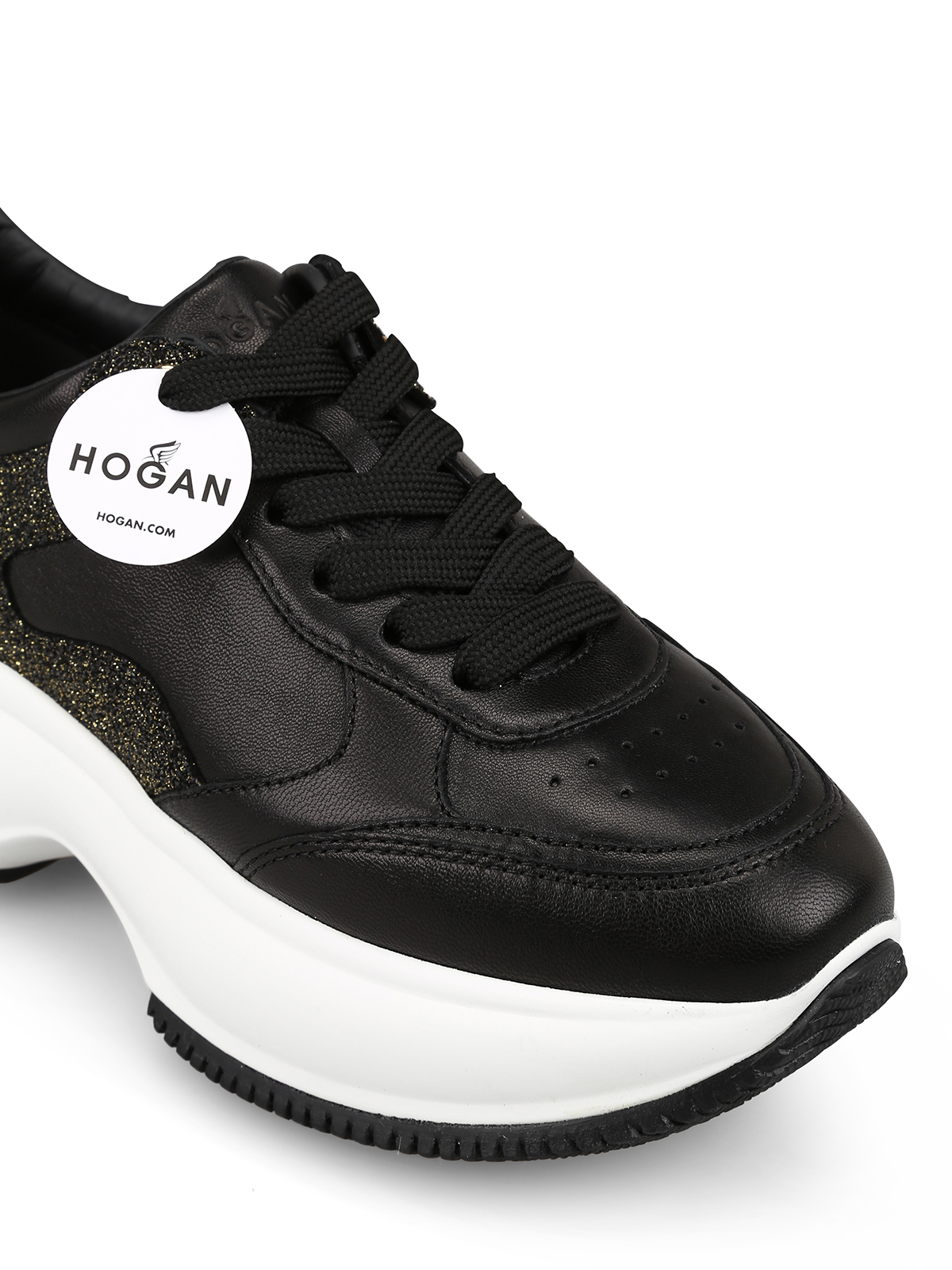 Trainers Hogan - Maxi I Active black glitter sneakers - HXW4350BN51M3Y547D