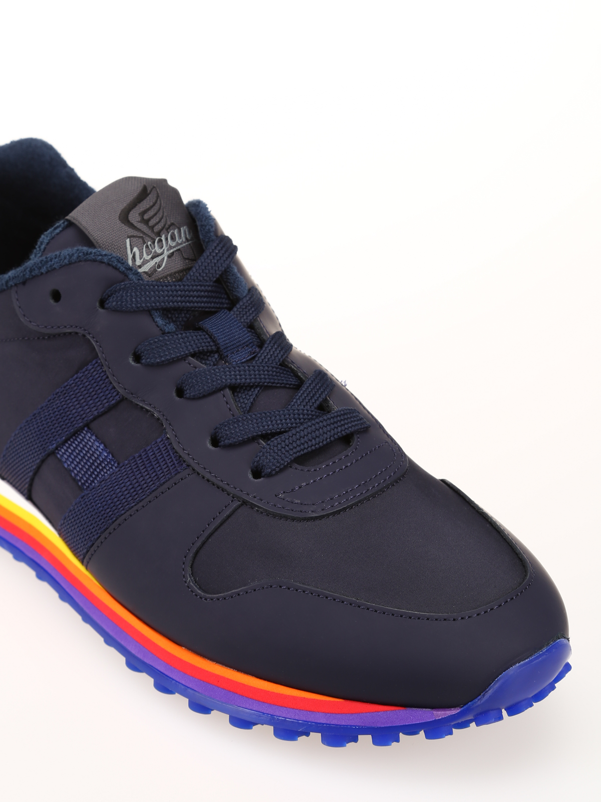 Hogan - Rainbow sole lace-up sneakers 