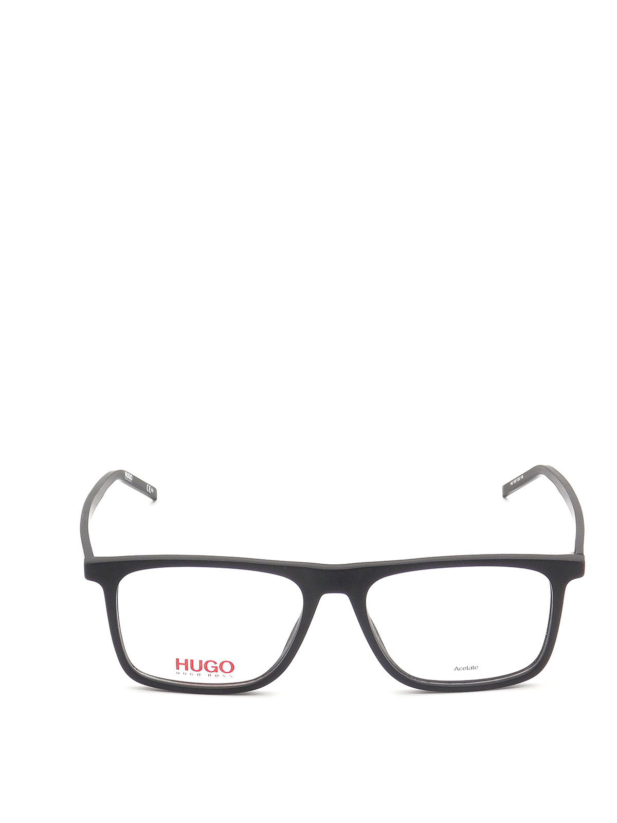 Hugo Boss - Black acetate square eyeglasses - Glasses ...