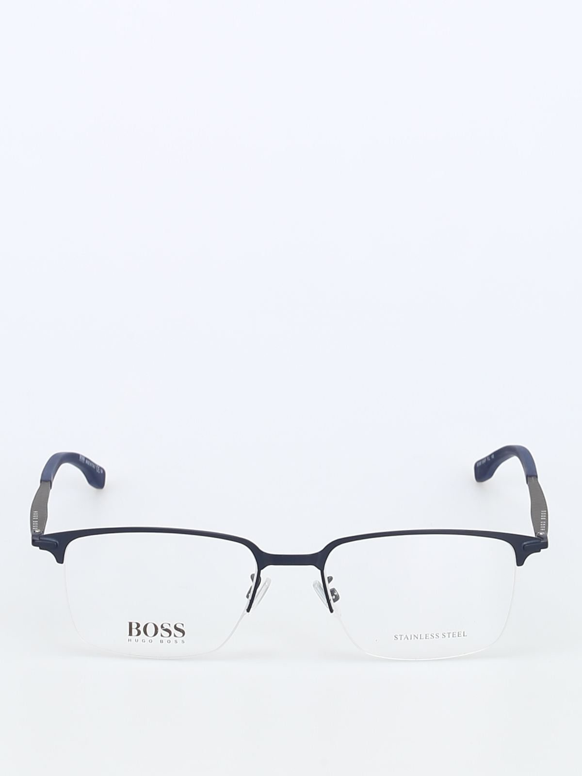 Boss Hugo Boss blue half frame glasses 