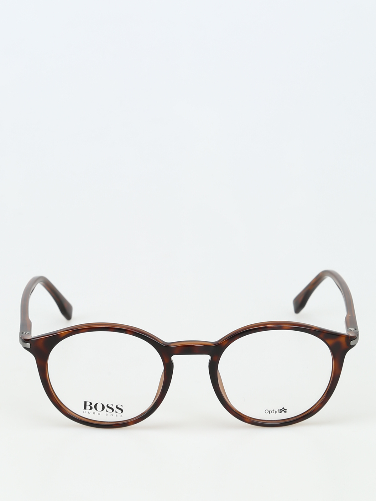 Hugo Boss - Havana Optyl round eyeglasses - Glasses - BOSS100508620