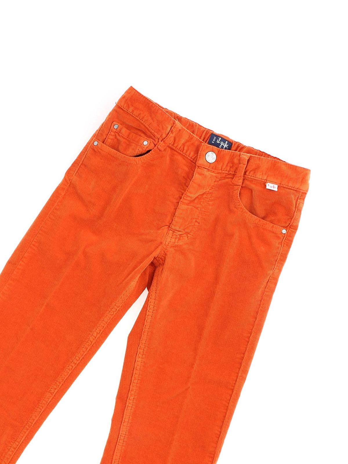 Trousers Il Gufo - Orange corduroy trousers - A19PL093V6005283 | iKRIX.com