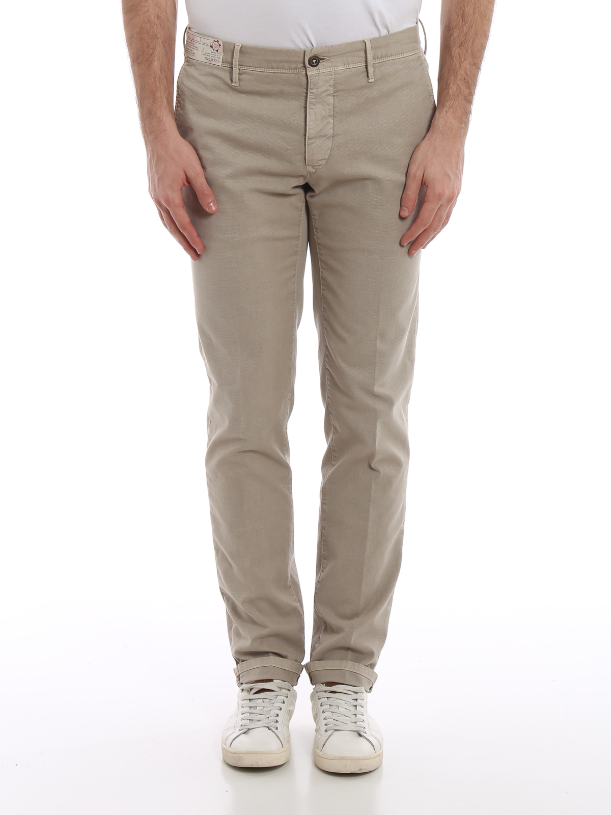 Casual trousers Incotex - Slacks beige cotton slim pants - 10S10090695425