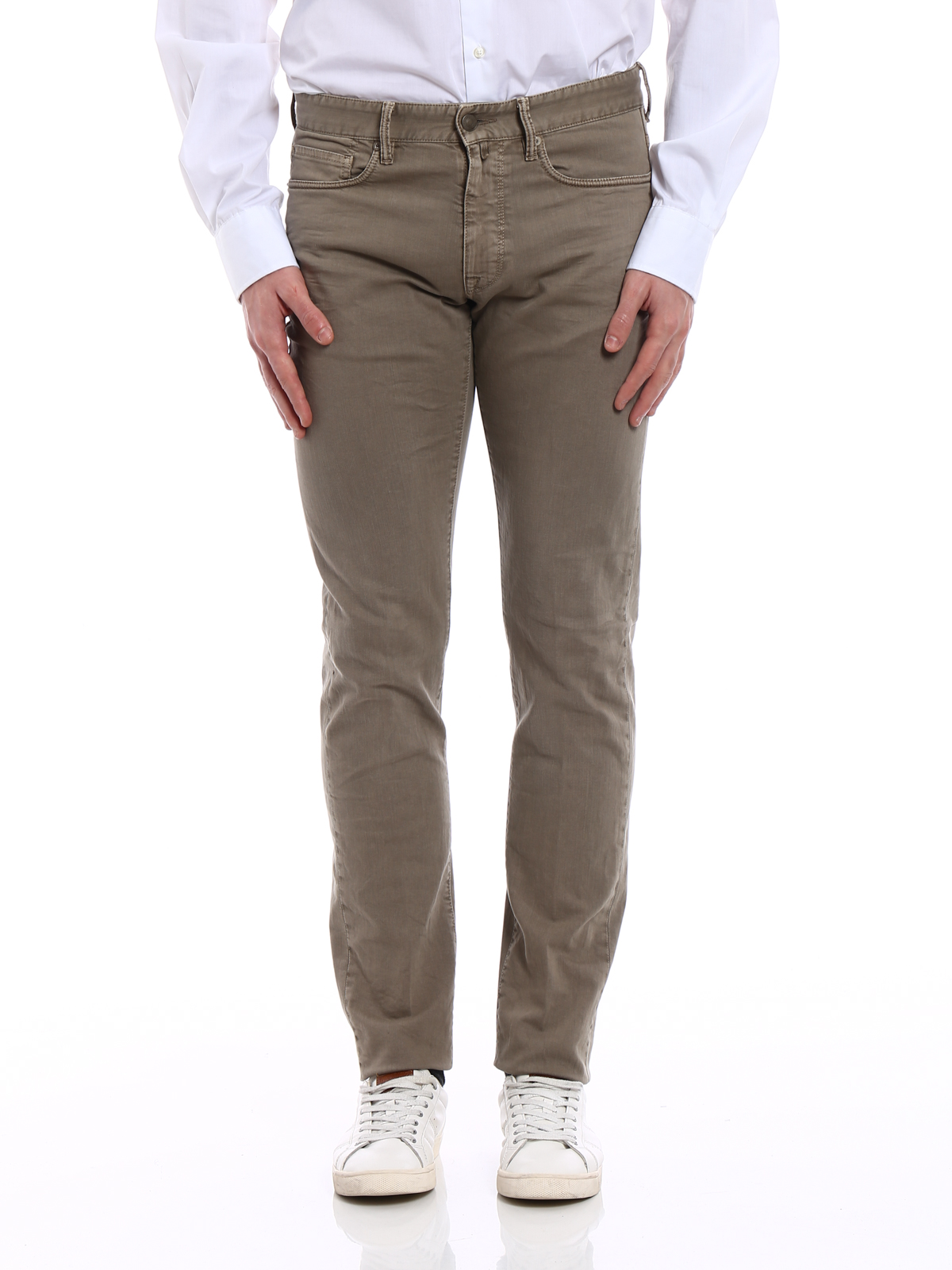 Incotex Slim-Fit Five-Pocket Jean-style Pants ~ Khaki Color