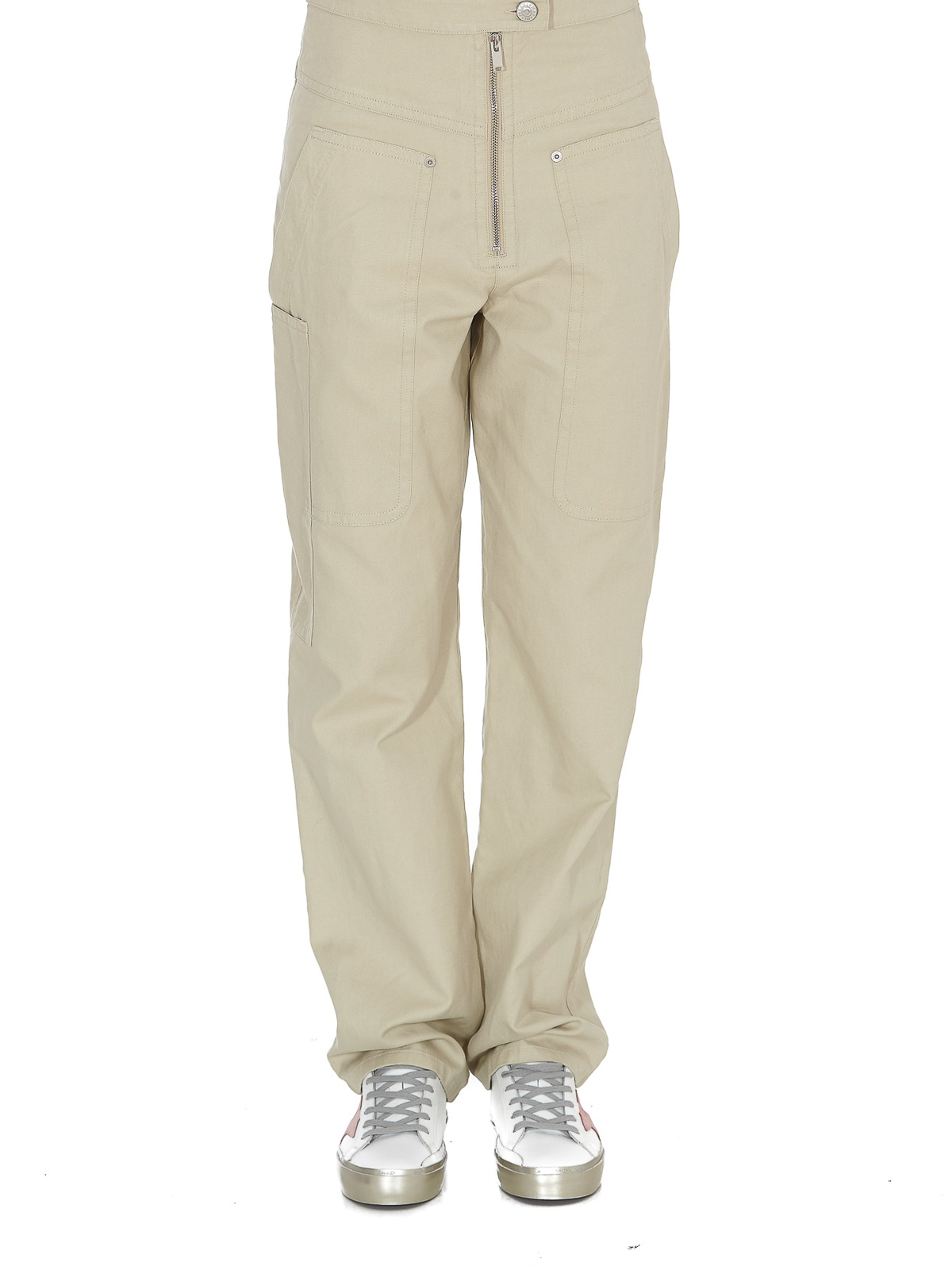 rille det er nytteløst kandidat Casual trousers isabel marant etoile - Cotton-linen blend trousers -  PA184821P004E23EC