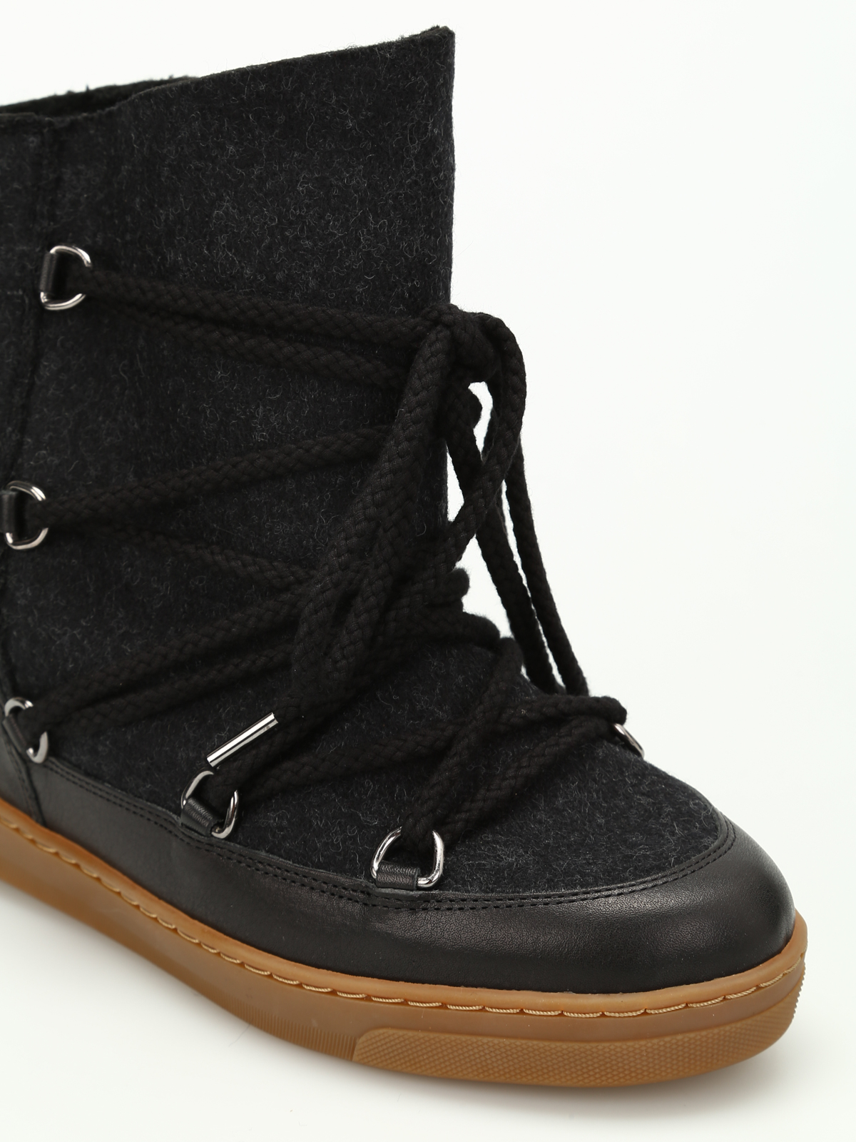 gelijktijdig Zonder hoofd Locomotief Snow boots Isabel Marant - Nowles flannel and leather boots -  BO002717A037S02AN