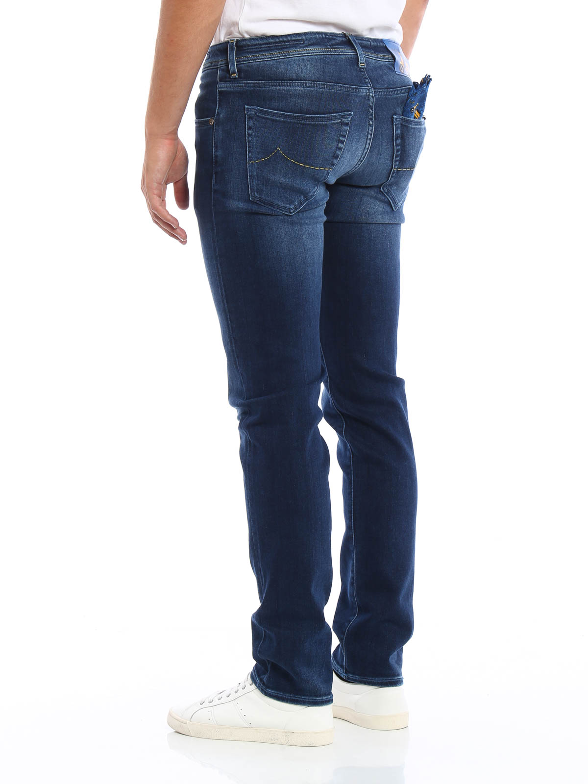 Straight leg jeans Jacob Cohen - Lambretta label detailed jeans ...