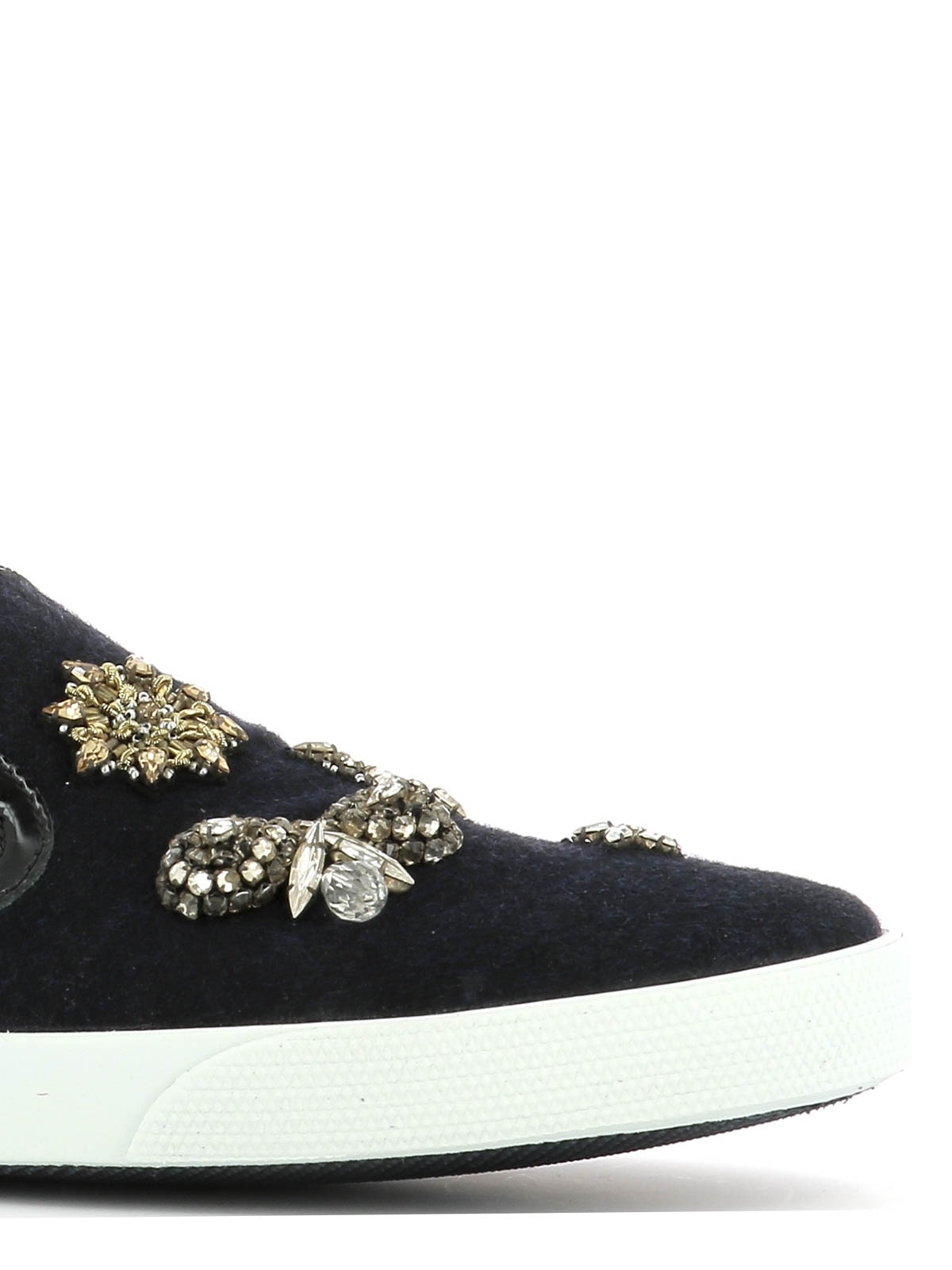 embellished slip on shoes