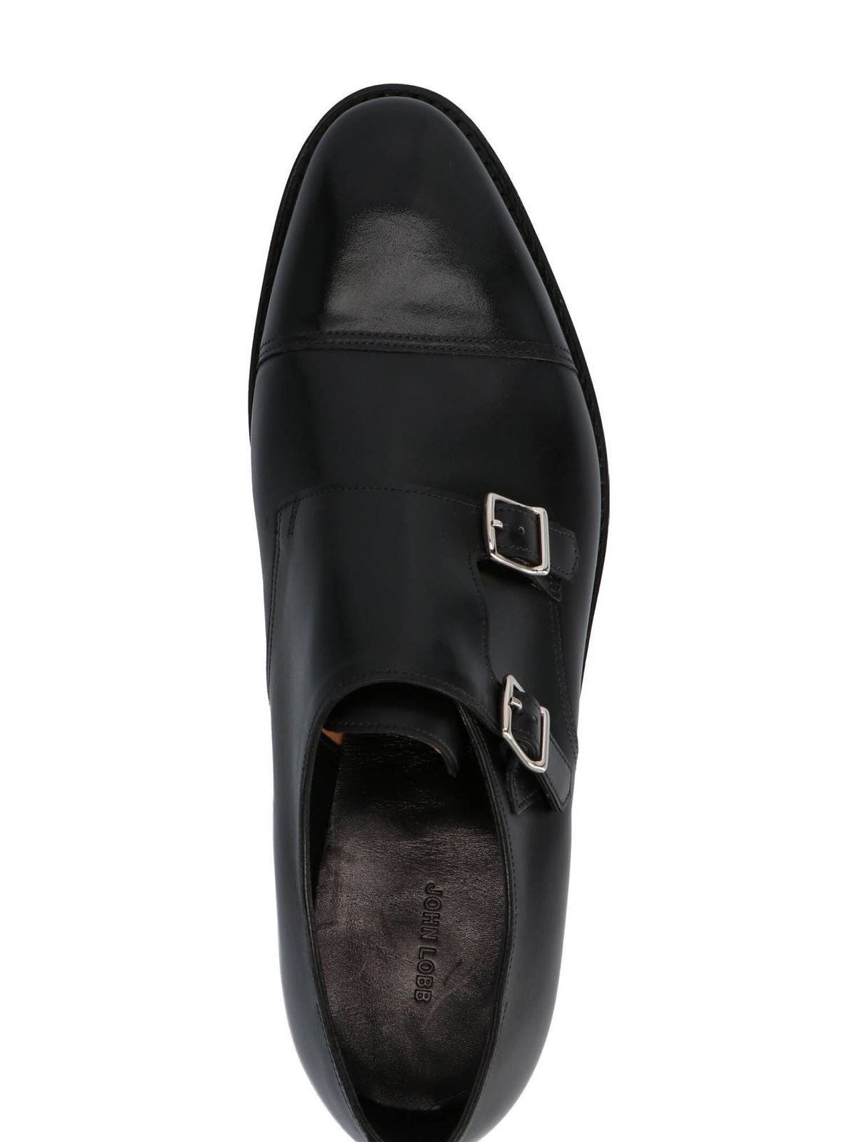 John Lobb - William monk strap in black - classic shoes - 228032LBLACK