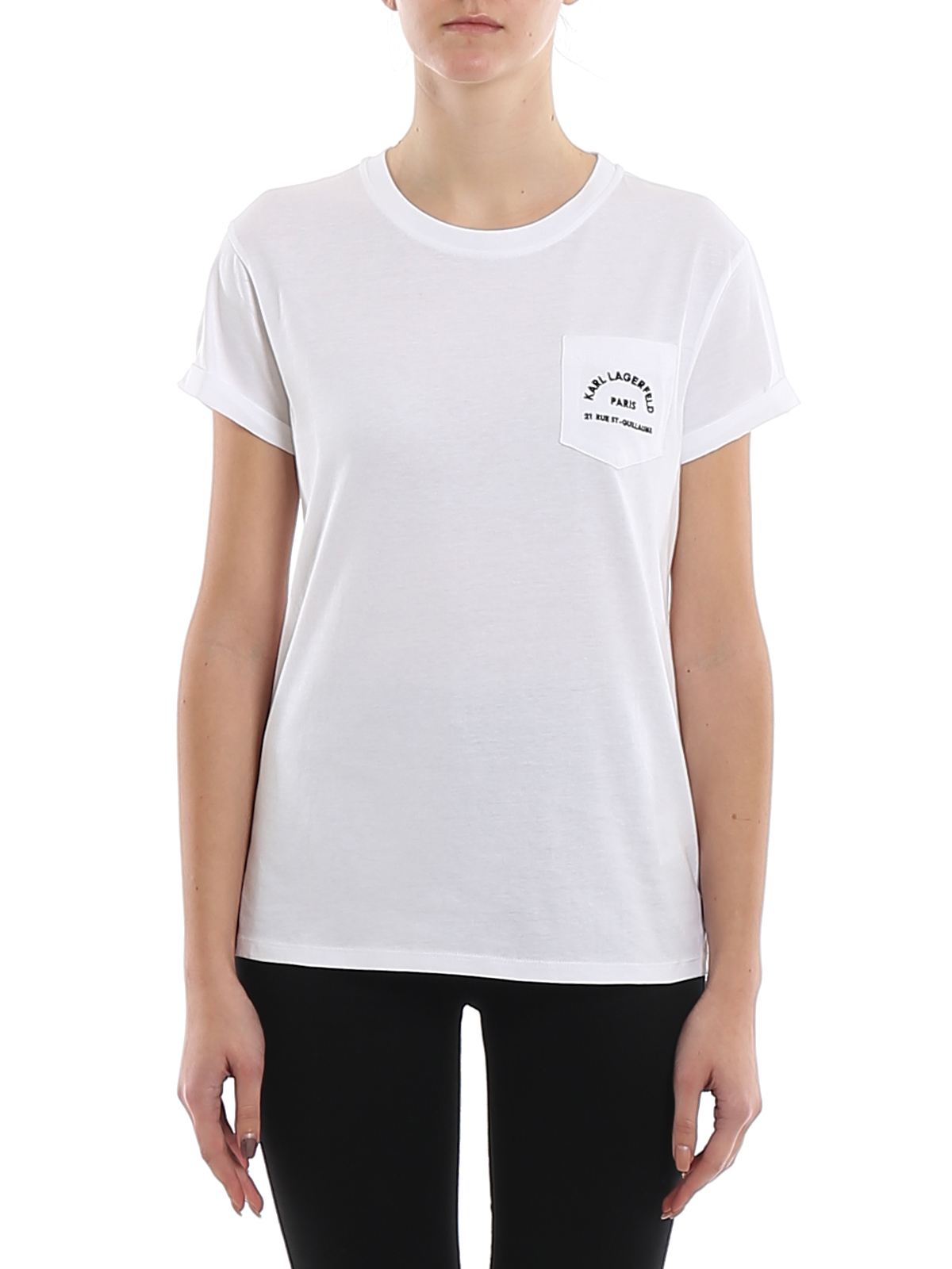 T-shirts Karl Lagerfeld - Address Pocket embroidery jersey T-shirt ...