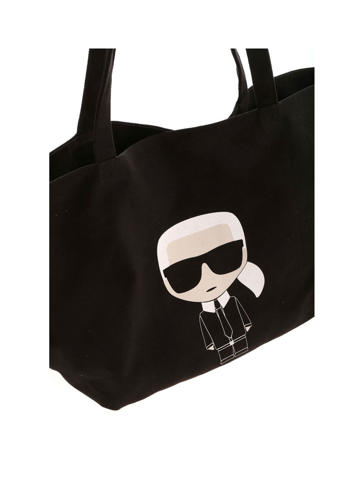 Totes bags Karl Lagerfeld - Ikonik Karl shopping bag in black ...
