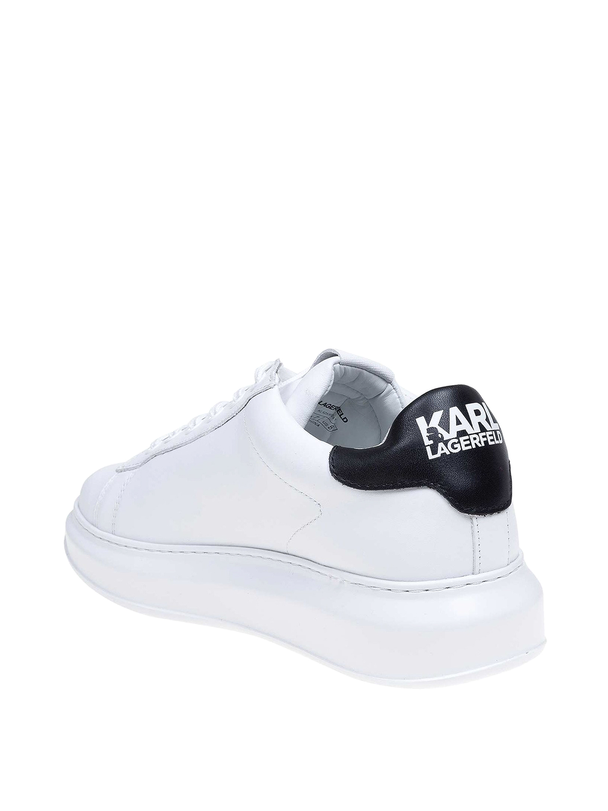 voor eeuwig archief Bonus Trainers Karl Lagerfeld - Karl patch white leather sneakers - KL52530011