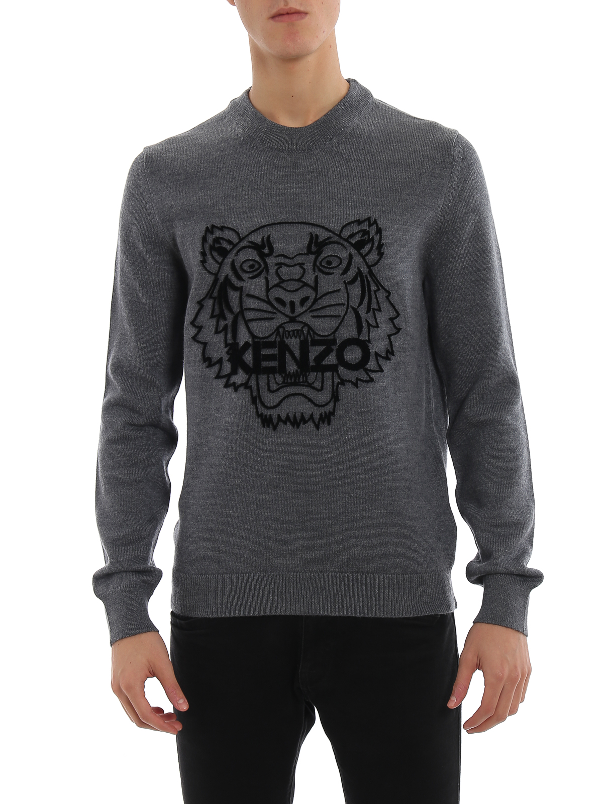 Crew necks Kenzo - Flocked Tiger Head 