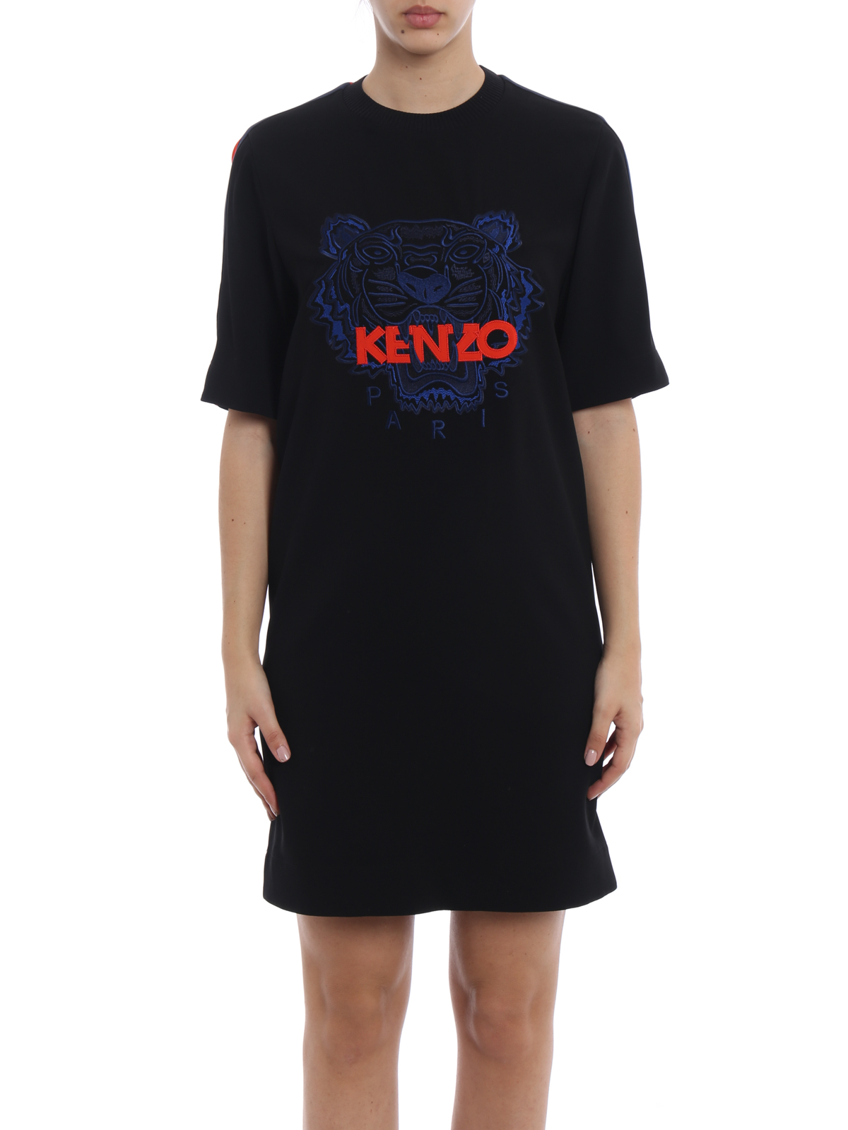kenzo tiger crepe dress