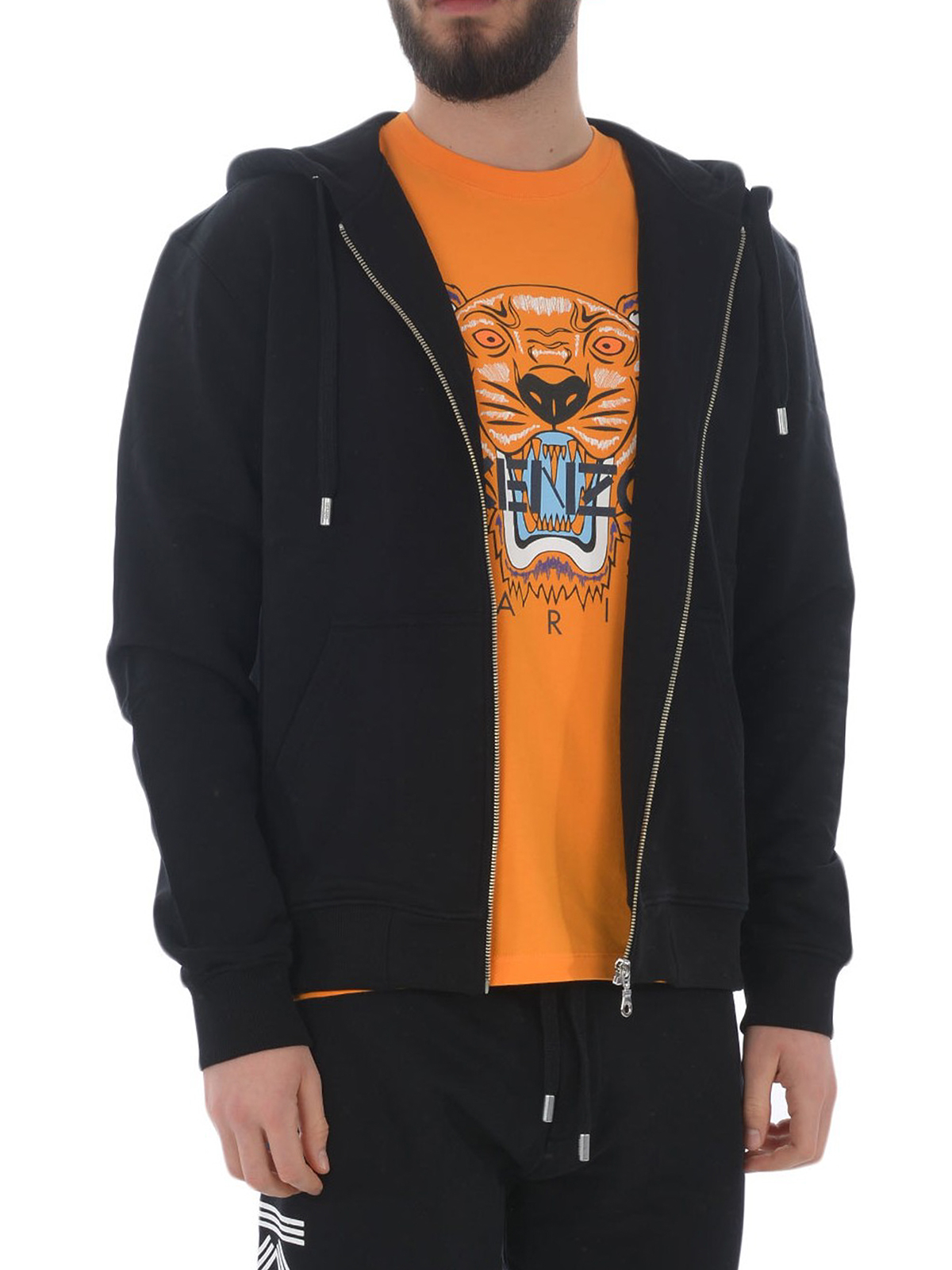 Felpa Nera Felpe Con Zip Kenzo Donna Felpa Kenzo Nera Zip