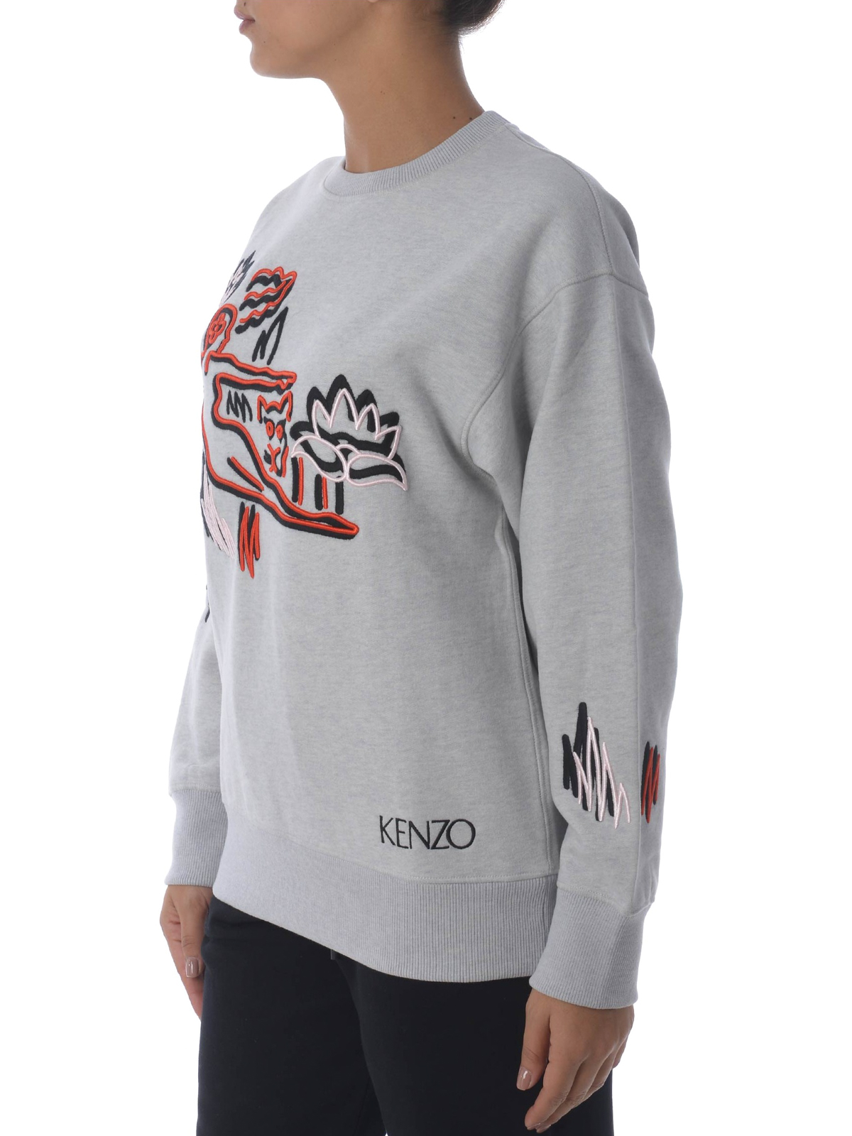 Kenzo Felpa in cotone con ricami Sketch Felpe e maglie Kenzo Felpa in cotone con ricami Sketch Felpe e maglie