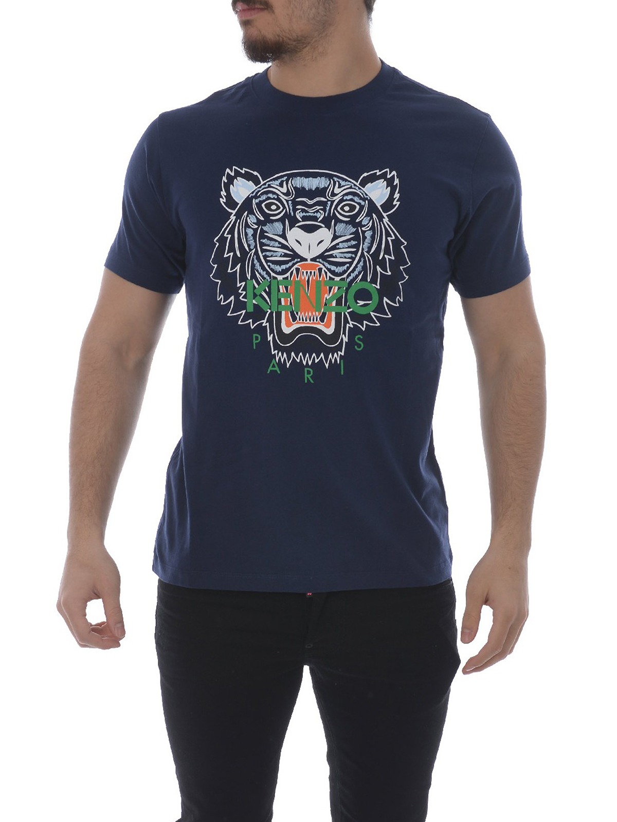 Tid Tåre brugt T-shirts Kenzo - Tiger blue T-shirt - F855TS0504YB78