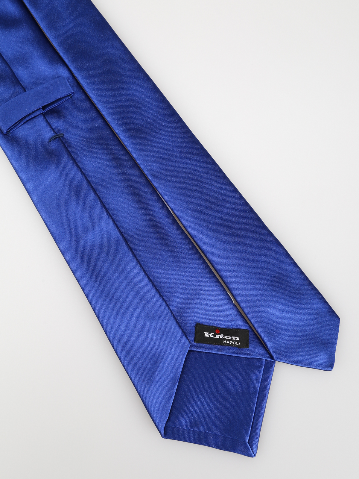 Cravatta tinta unitaKiton in Seta da Uomo colore Blu Uomo Accessori da Cravatte 