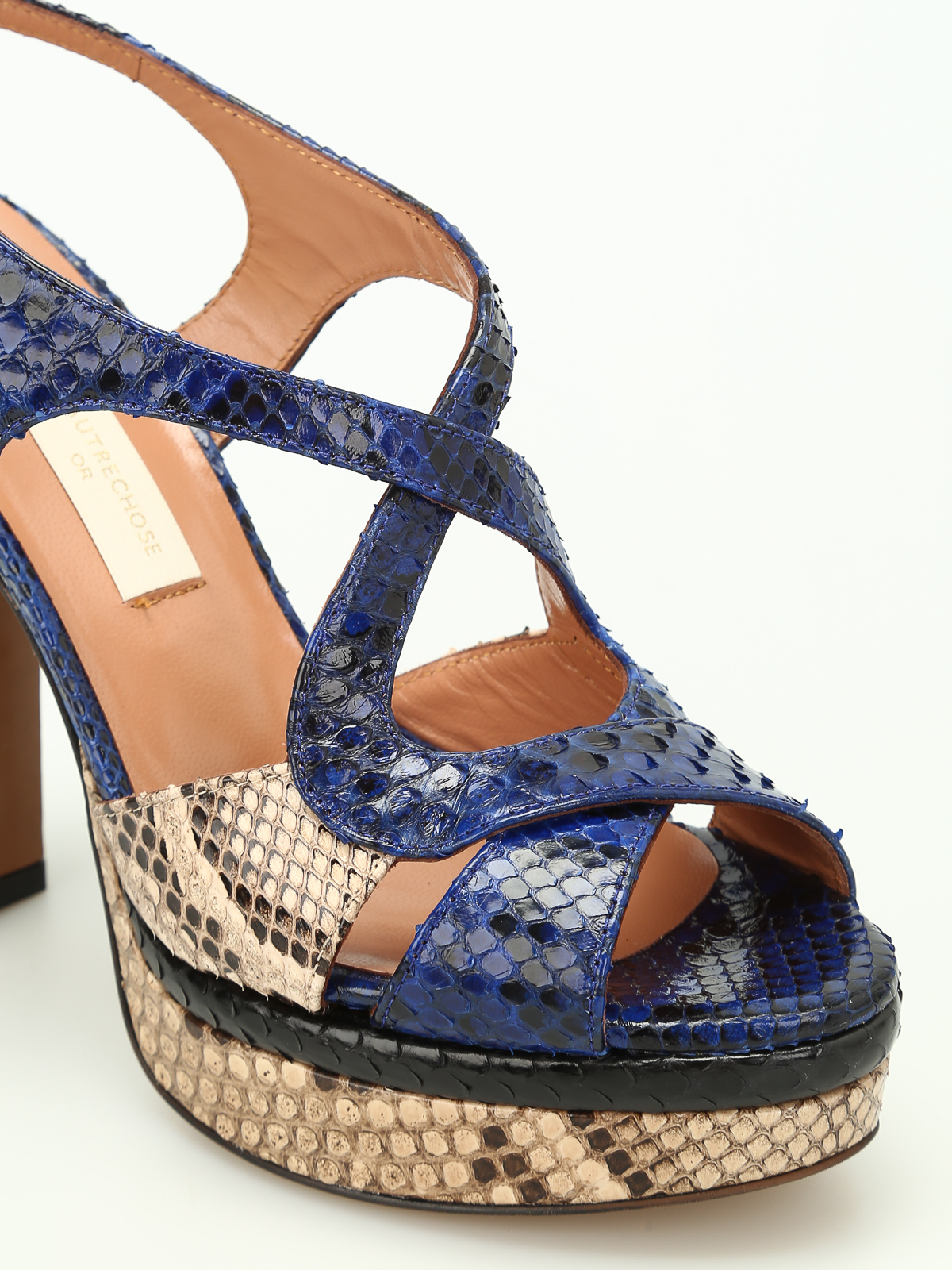 Sandali L' Autre Chose - Sandali colorati in pelle di pitone -  OSD25112WP2235E438
