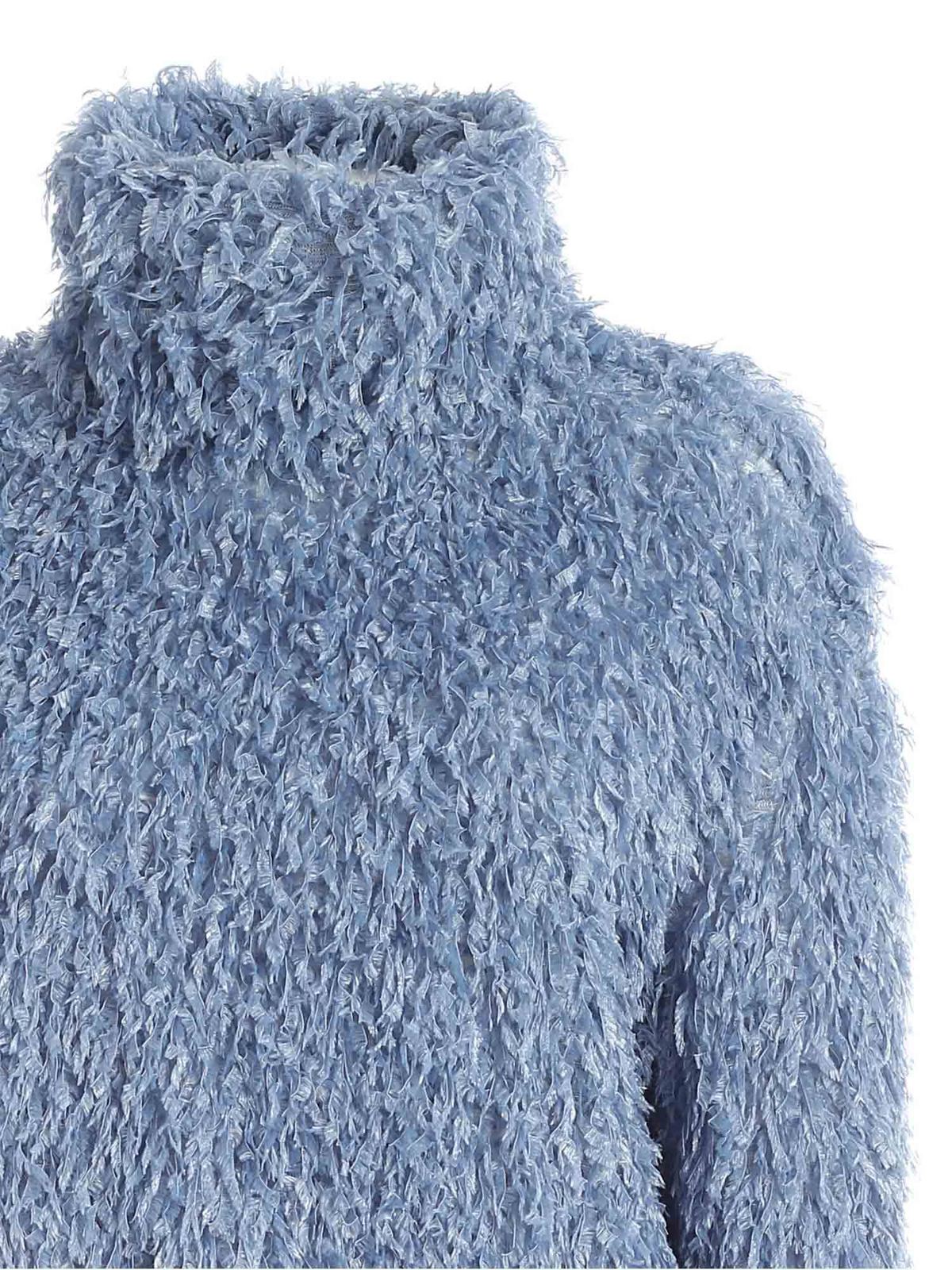 light blue polo sweater