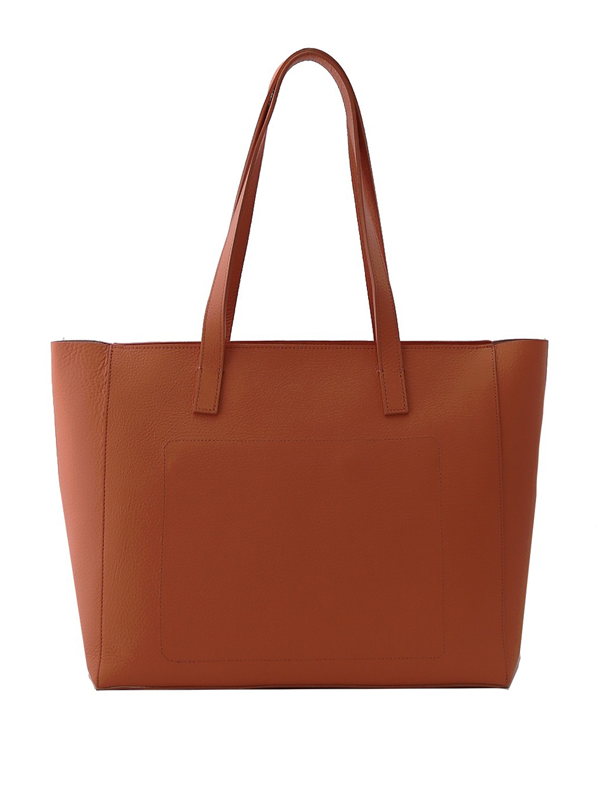 Totes bags Lancaster Unlined pebbled leather large tote 47013CANYON