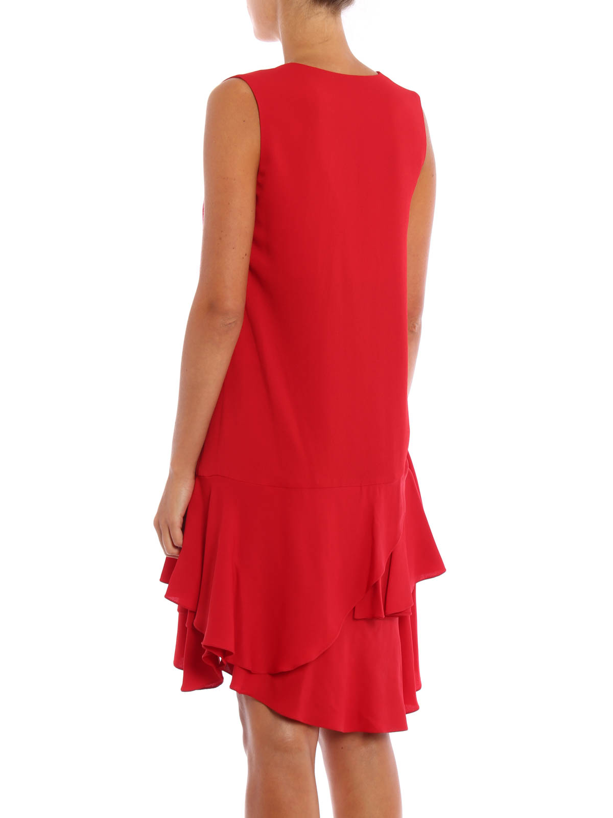 asymmetrical ruffle hem dress