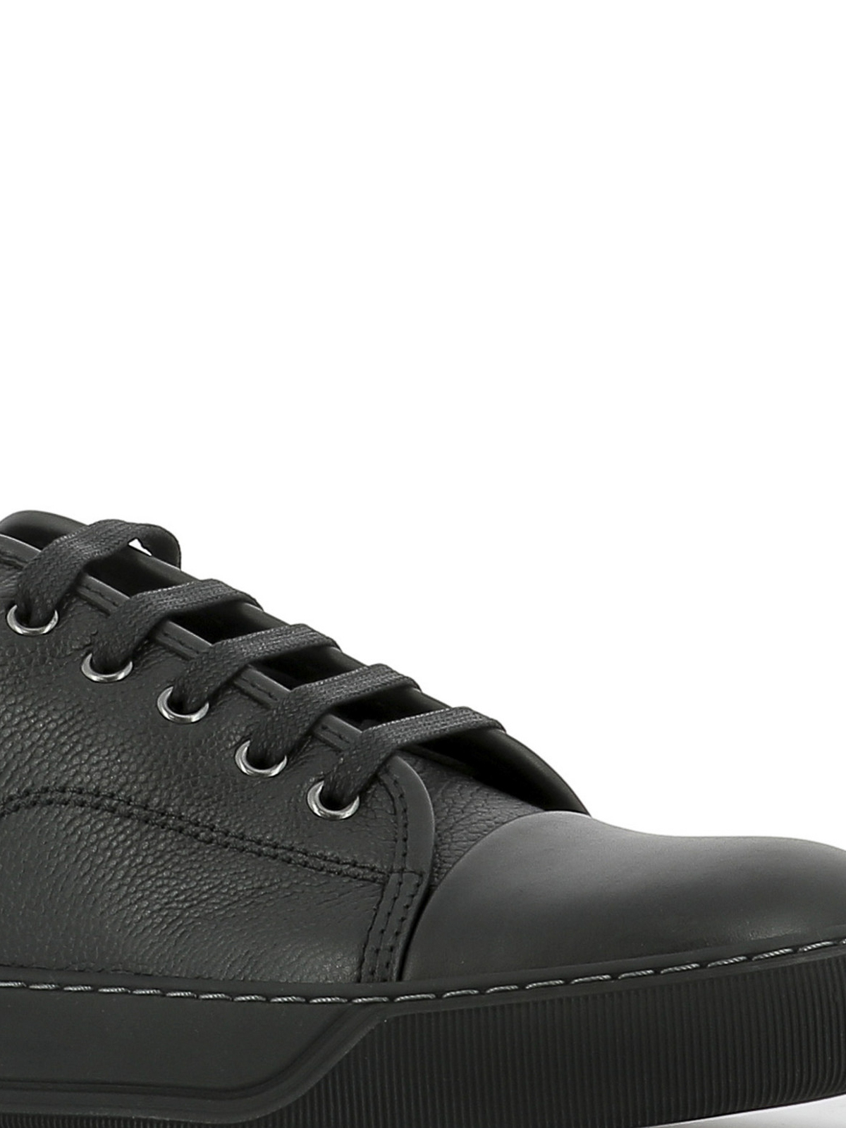 Lanvin - Toe cap leather sneakers 