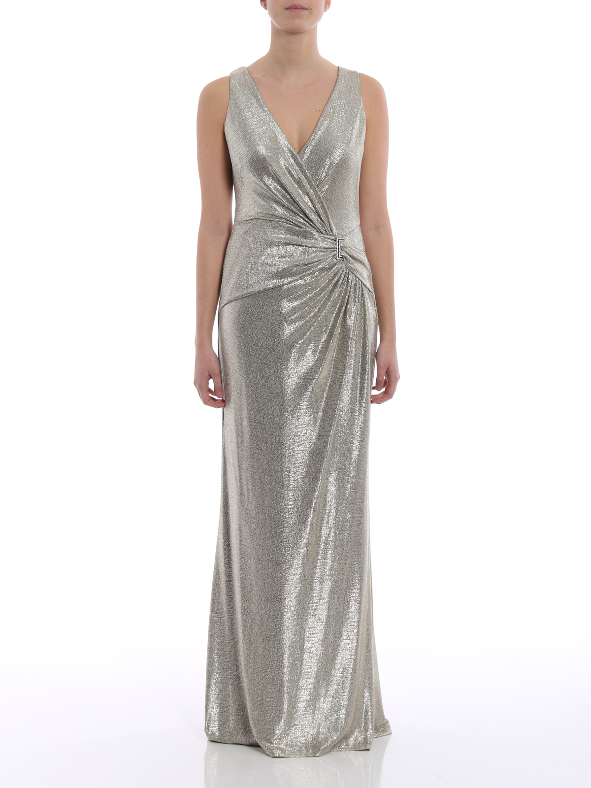 Arlenis metallized evening dress 