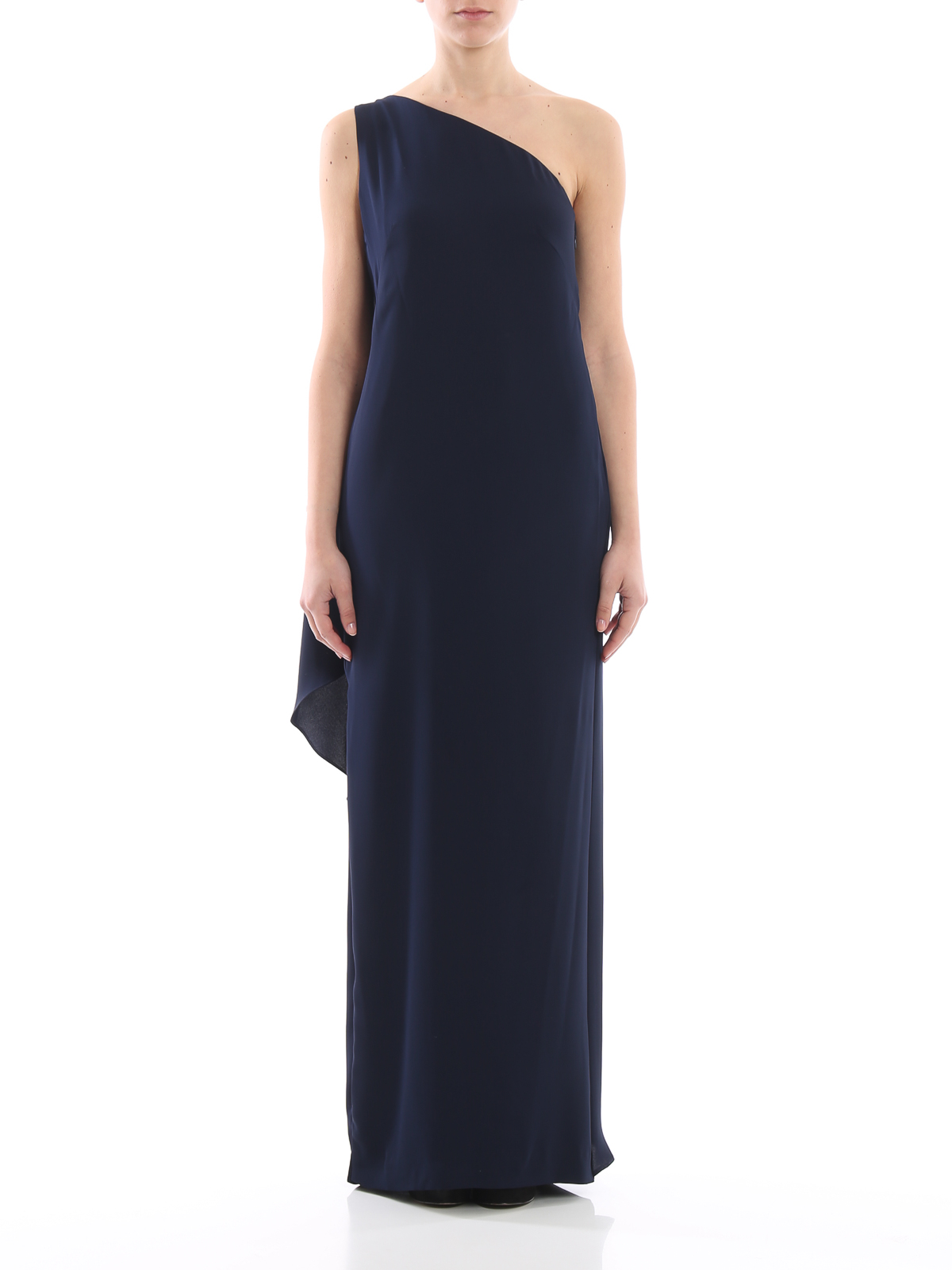 Evening dresses Lauren Ralph Lauren - Deannie one-shoulder dark blue ...