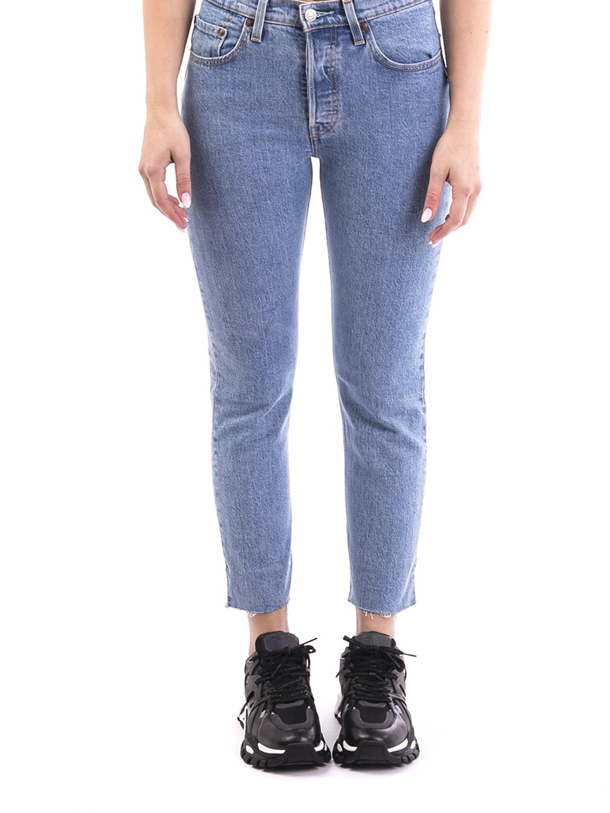 Straight leg jeans Levi'S - 501 Original cropped faded jeans - 36200009626