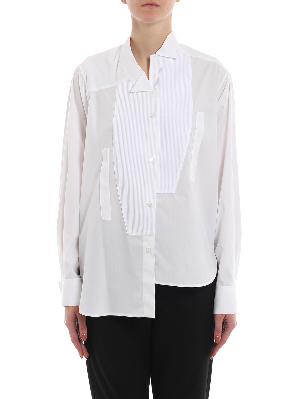 Shirts Loewe - Pleated bib asymmetric shirt - S2199223GA2100