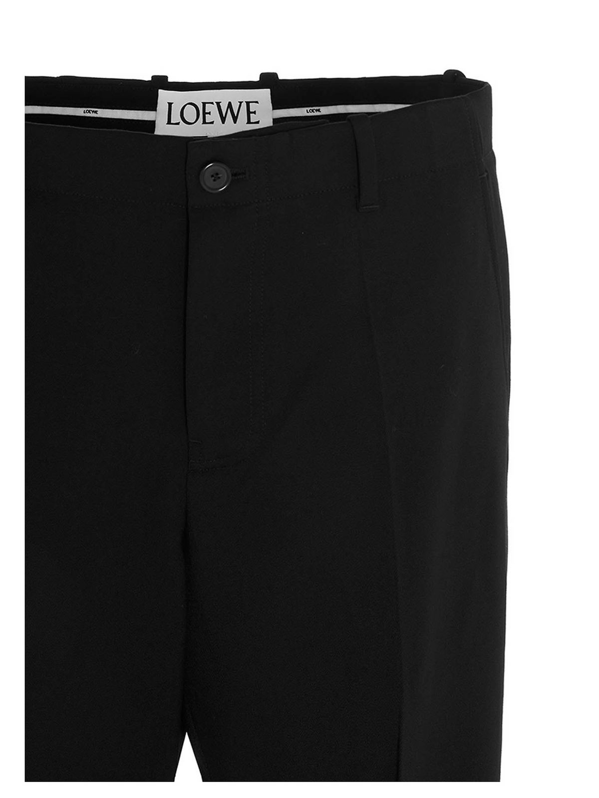 Loewe Ironed crease pants in black Tailored & Formal trousers